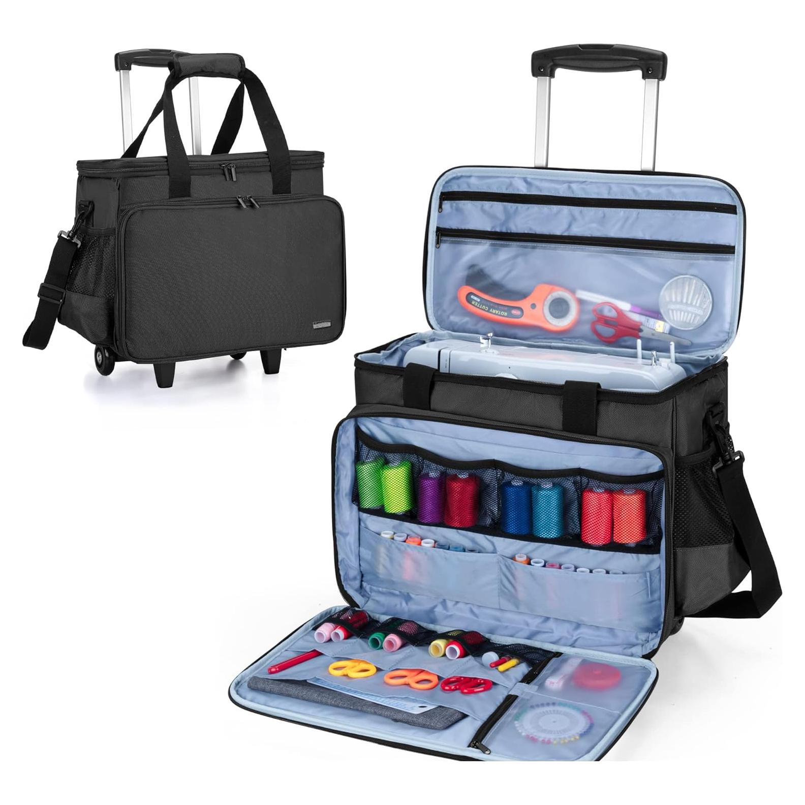 Funda para Máquina de Coser LUXJA con Carro Desmontable - Negro