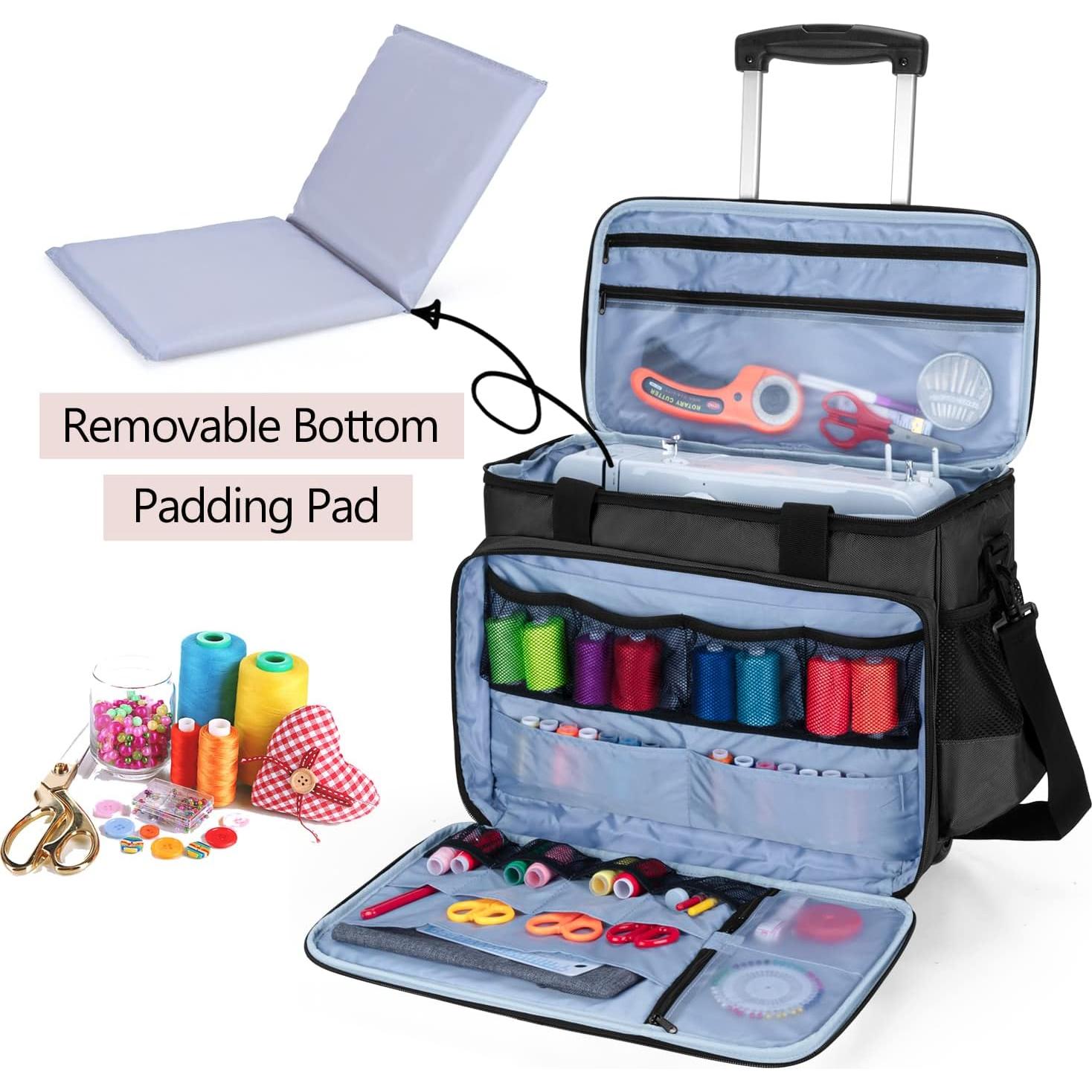 Funda para Máquina de Coser LUXJA con Carro Desmontable - Negro