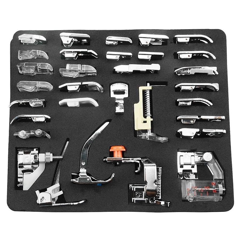 Juego de 32 Piezas de Prensatelas TOVOT para Máquina de Coser