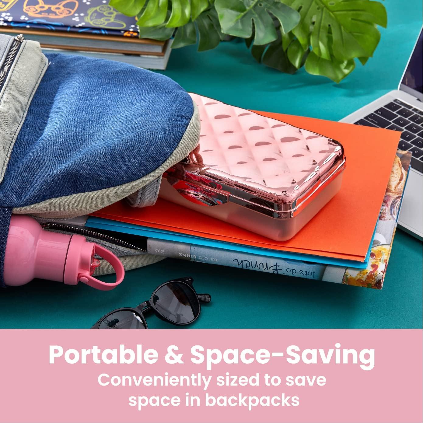 Estuche Académico Amax Oro Rosa Caja Dura para Lápices