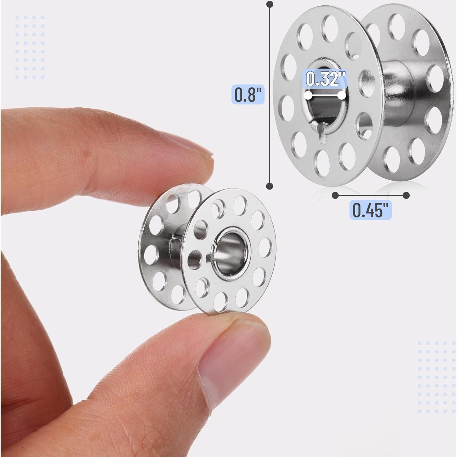 Bobinas de Metal Mr. Pen - Paquete de 64 para Máquina de Coser