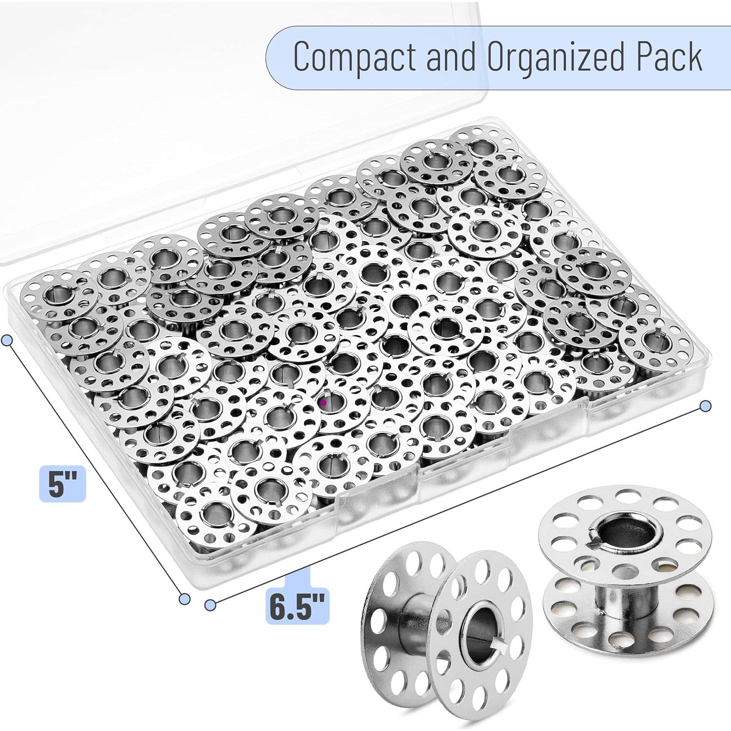 Bobinas de Metal Mr. Pen - Paquete de 64 para Máquina de Coser