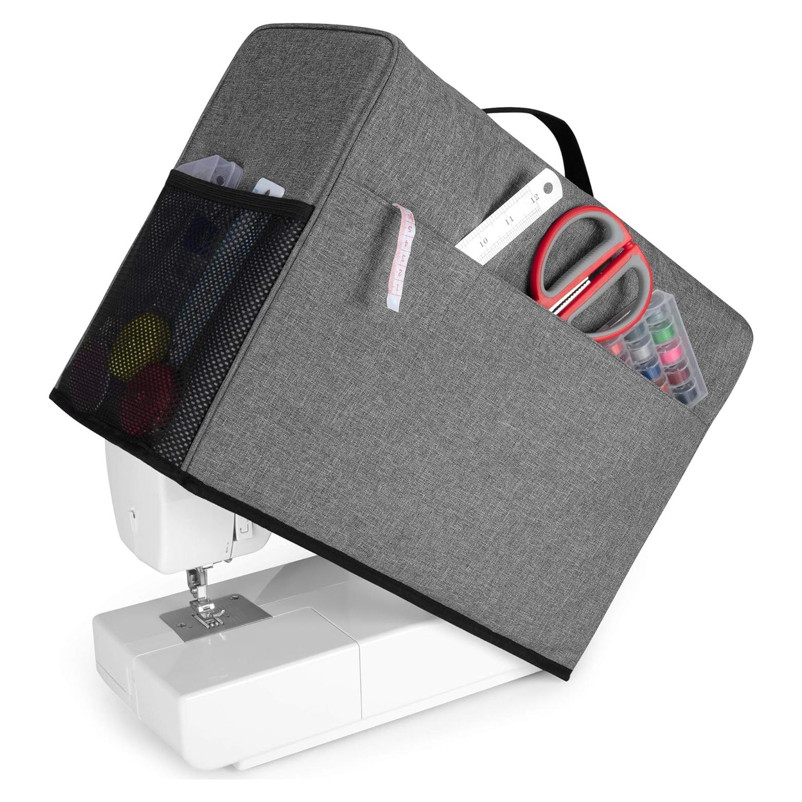 Funda Protectora CURMIO para Máquina de Coser Gris 42x20.6x33.4cm