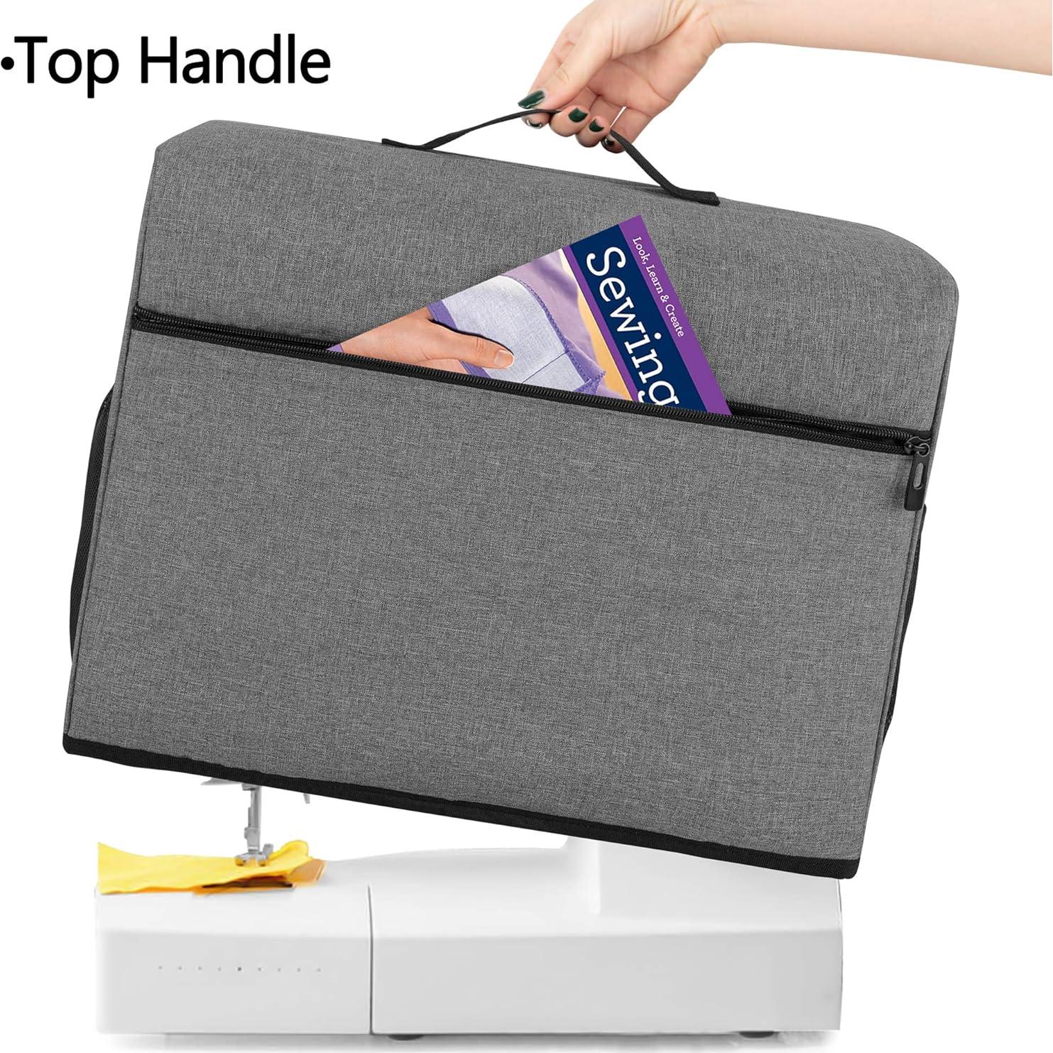 Funda Protectora CURMIO para Máquina de Coser Gris 42x20.6x33.4cm