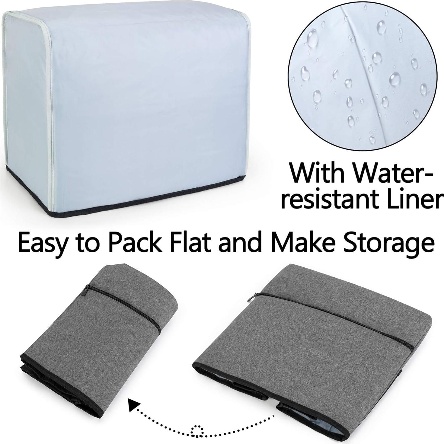 Funda Protectora CURMIO para Máquina de Coser Gris 42x20.6x33.4cm