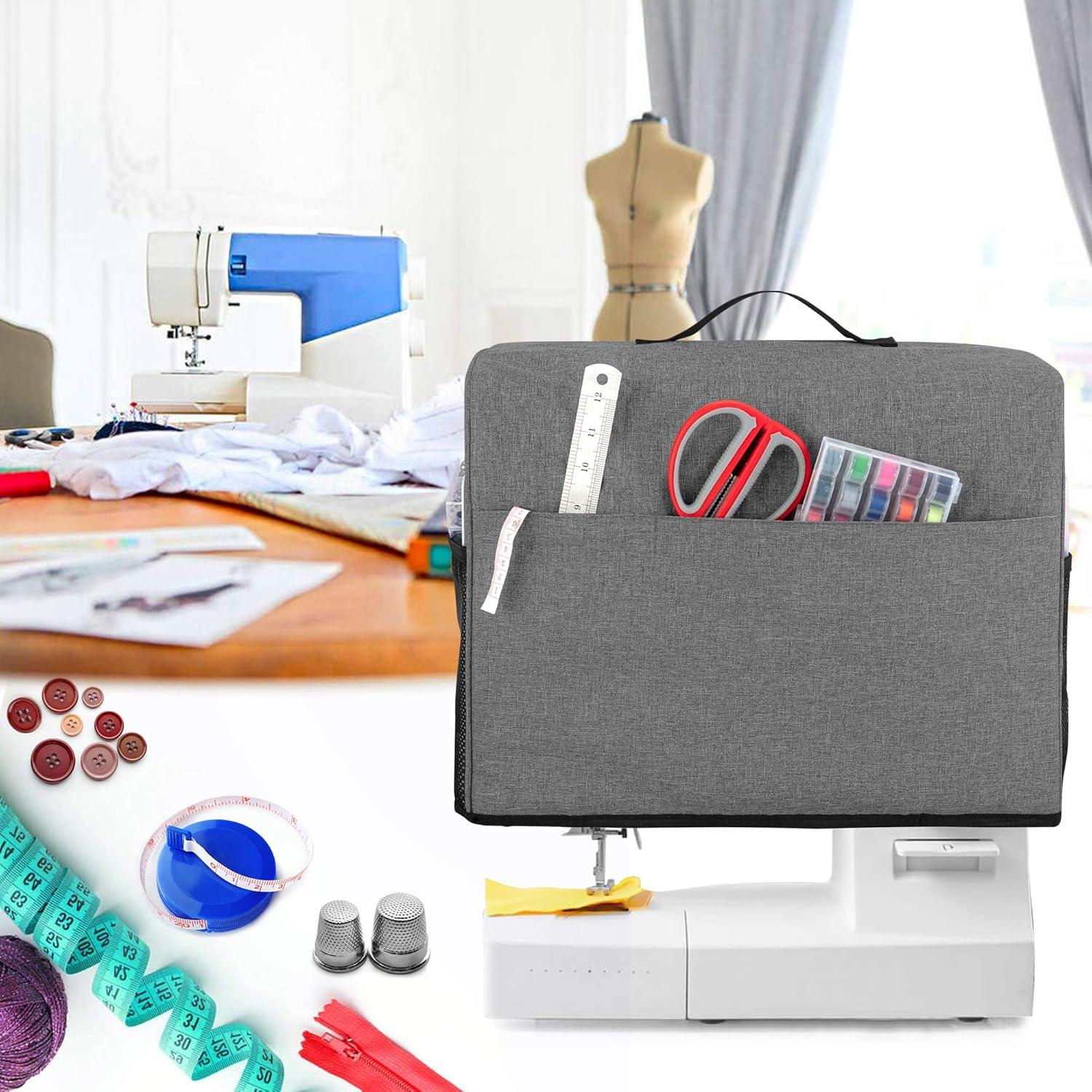 Funda Protectora CURMIO para Máquina de Coser Gris 42x20.6x33.4cm