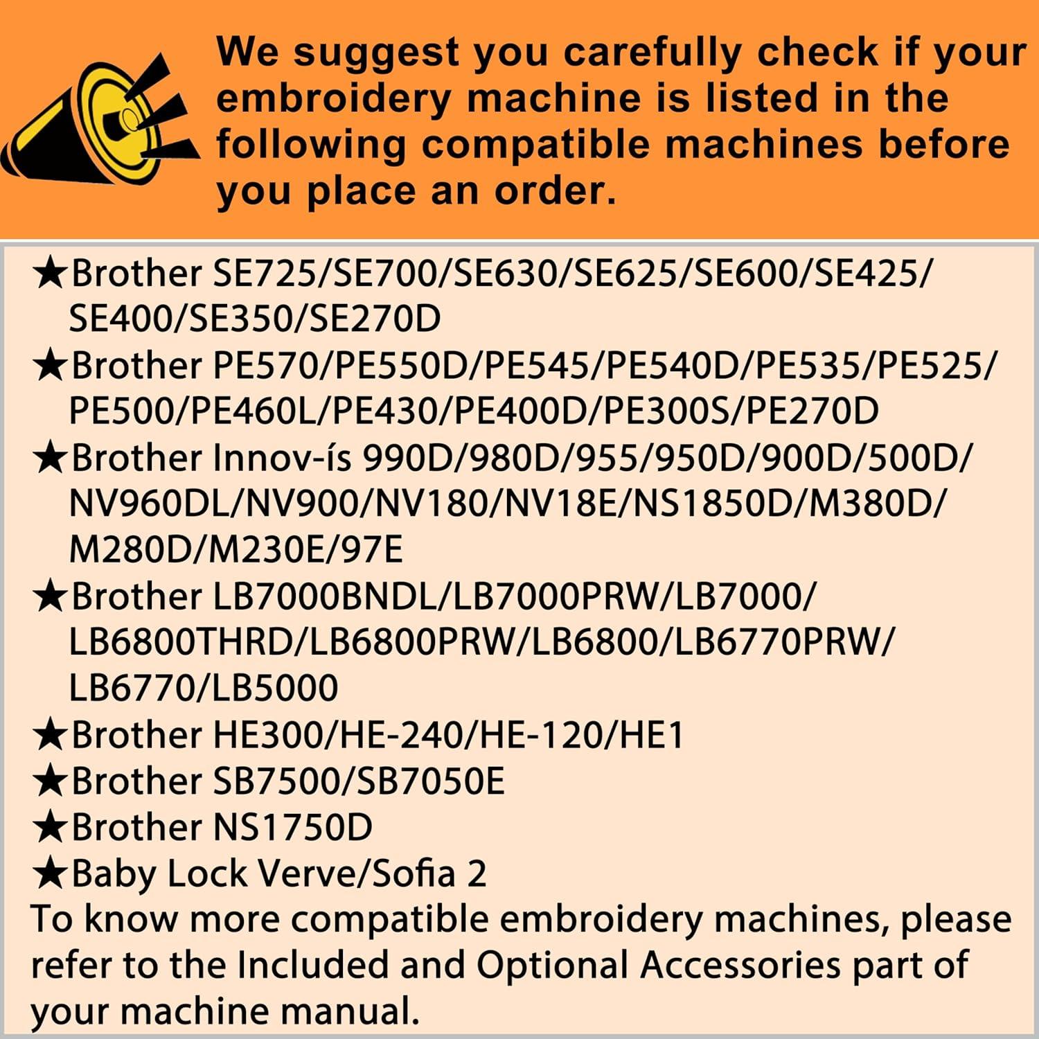 Conjunto 3 en 1 Aros de Bordado New Brothread SA431 SA432 SA434