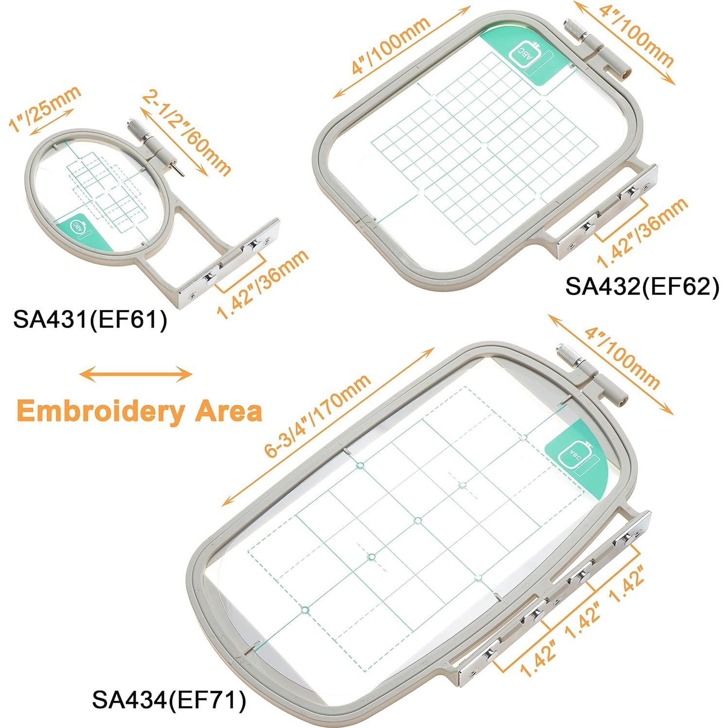 Conjunto 3 en 1 Aros de Bordado New Brothread SA431 SA432 SA434