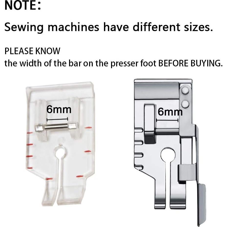 Pie de prensa 1/4" CESUSME para acolchado y patchwork - 2 piezas