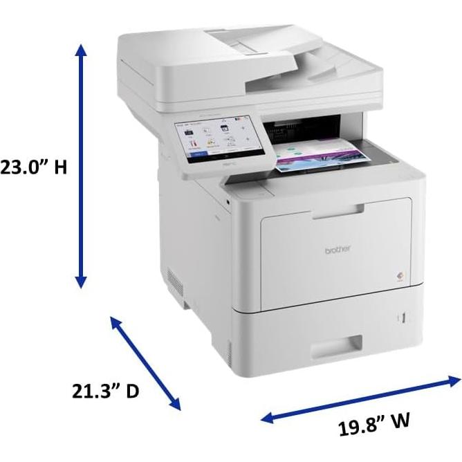 MFC‐L9610CDN Enterprise Color Laser All‐in‐One Printer with Fast Printing, Large Paper Capacity, and Advanced Security Features, White