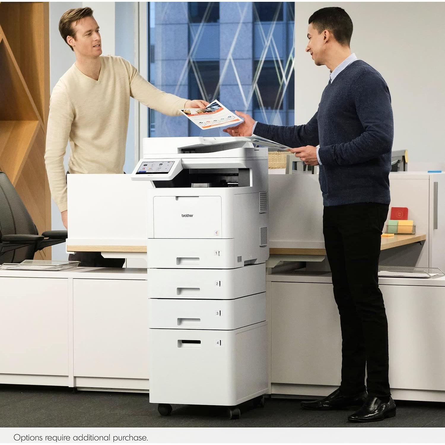 MFC‐L9610CDN Enterprise Color Laser All‐in‐One Printer with Fast Printing, Large Paper Capacity, and Advanced Security Features, White