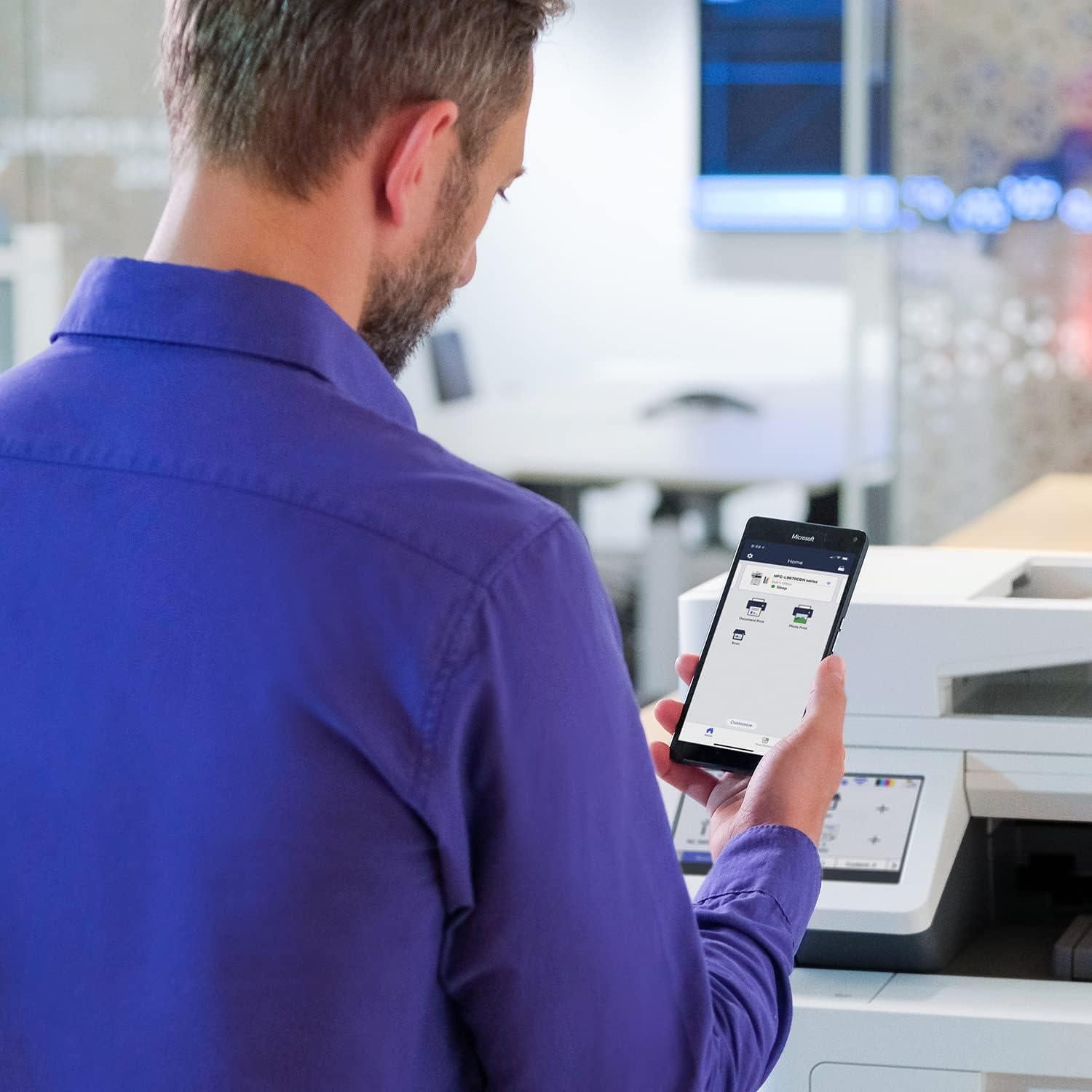 MFC‐L9610CDN Enterprise Color Laser All‐in‐One Printer with Fast Printing, Large Paper Capacity, and Advanced Security Features, White