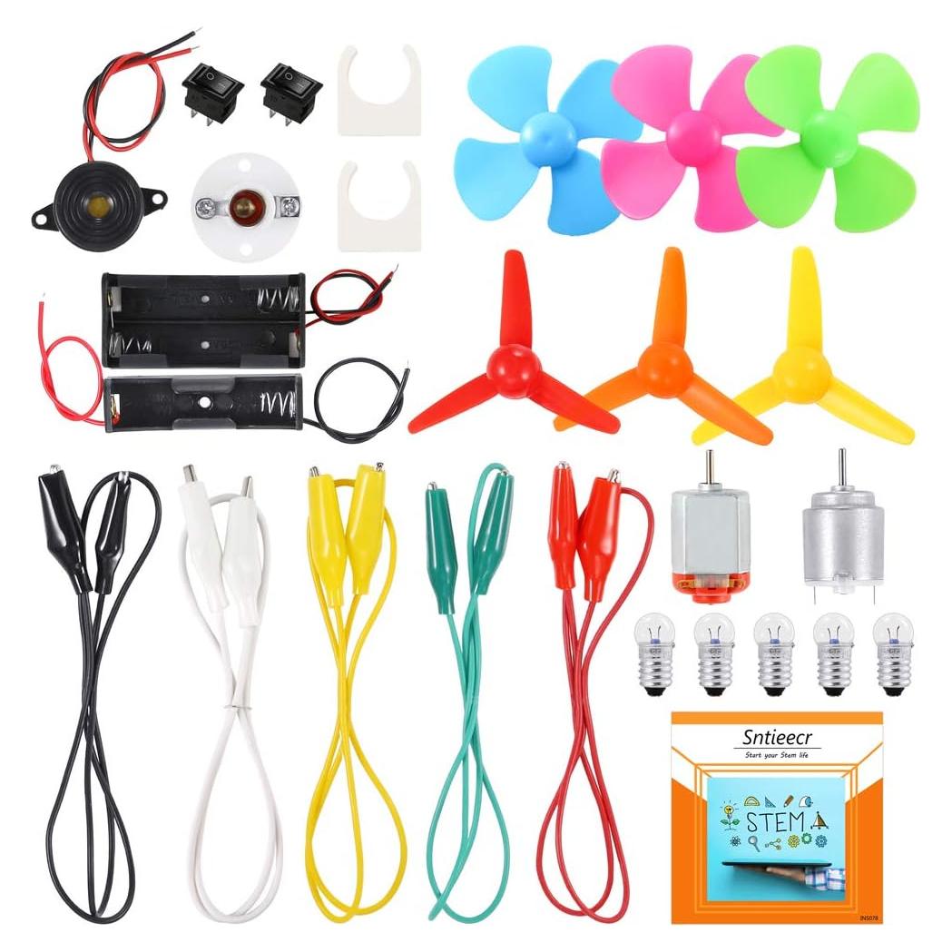 Kit de Motor Eléctrico Sntieecr para Experimentos STEM
