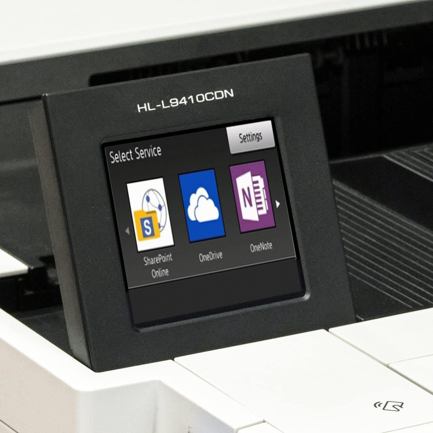 HL‐L9410CDN Enterprise Color Laser Printer with Fast Printing, Large Paper Capacity, and Advanced Security Features, White