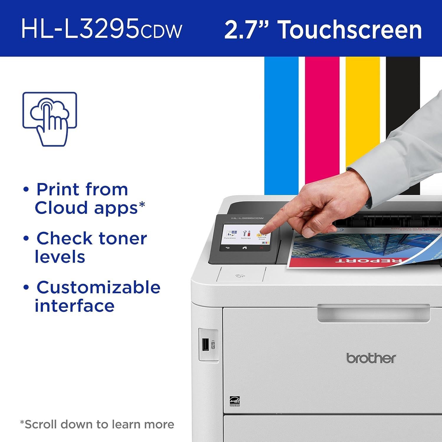 Impresora Color Inalámbrica Brother HL-L3295CDW 16.68 kg