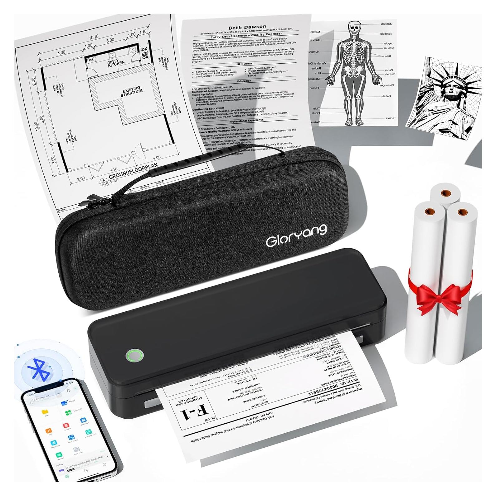 Impresora Térmica Portátil Gloryang PD-A4 Bluetooth 300DPI