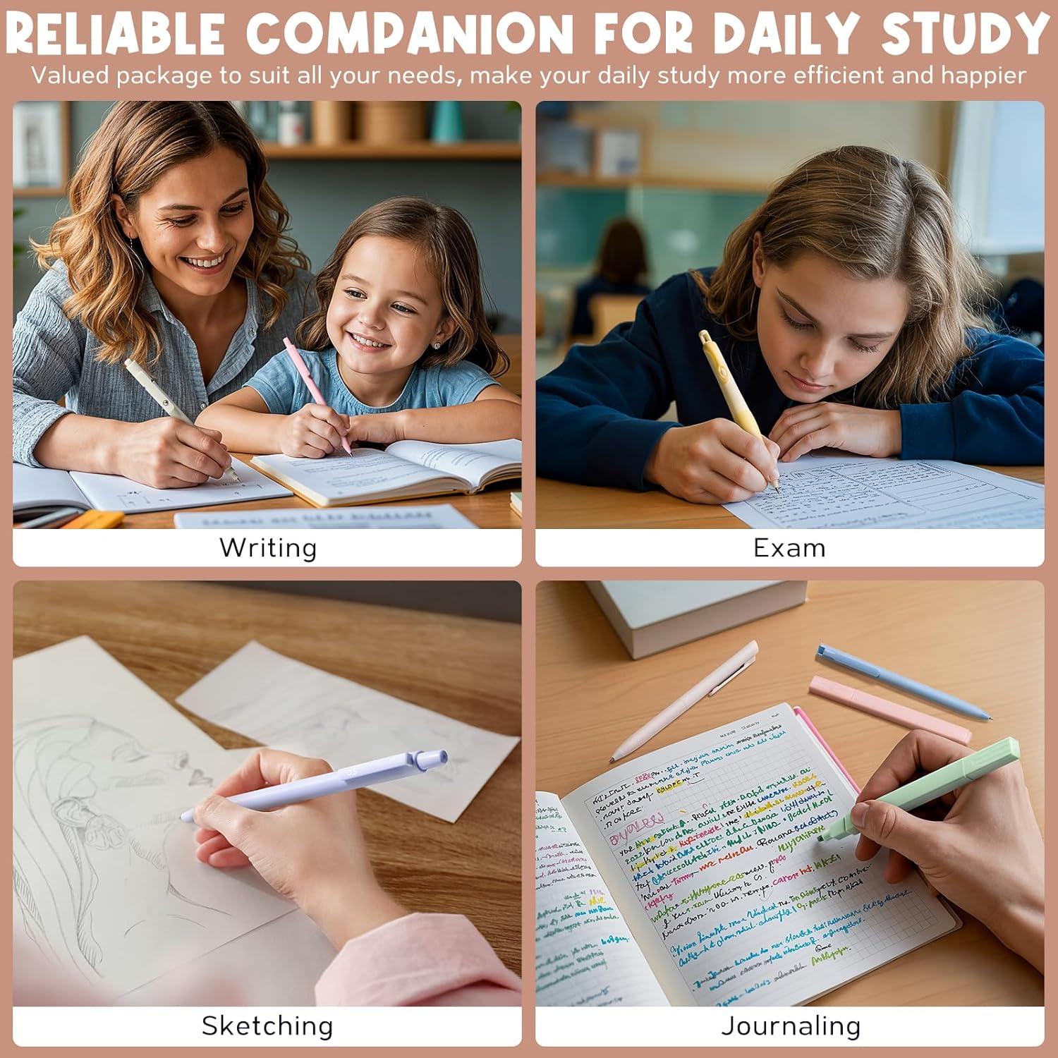 Kit Escolar Estético 65 Piezas con Estuche Azul