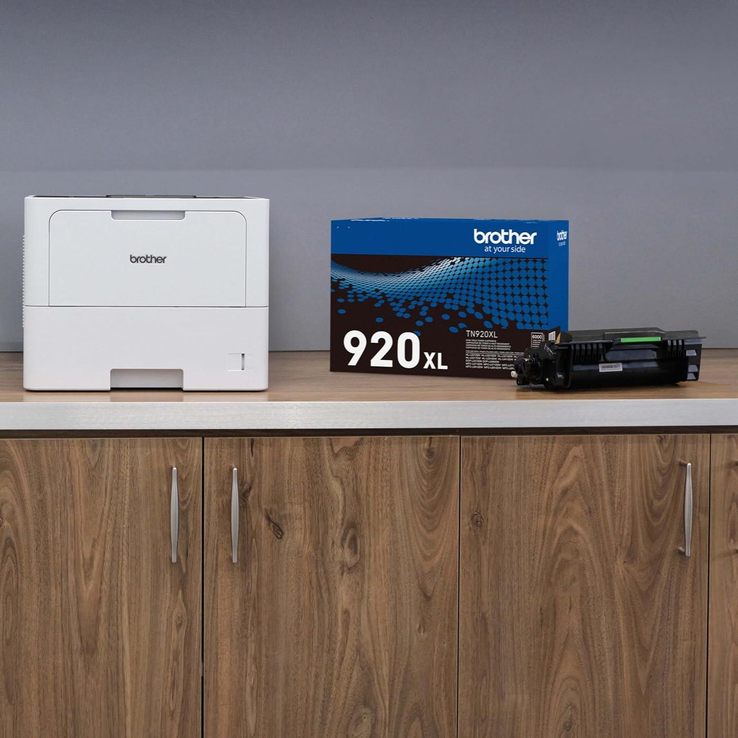 Brother HL-L6210DW Business Monochrome Laser Printer and TN920XL Genuine Toner Bundle