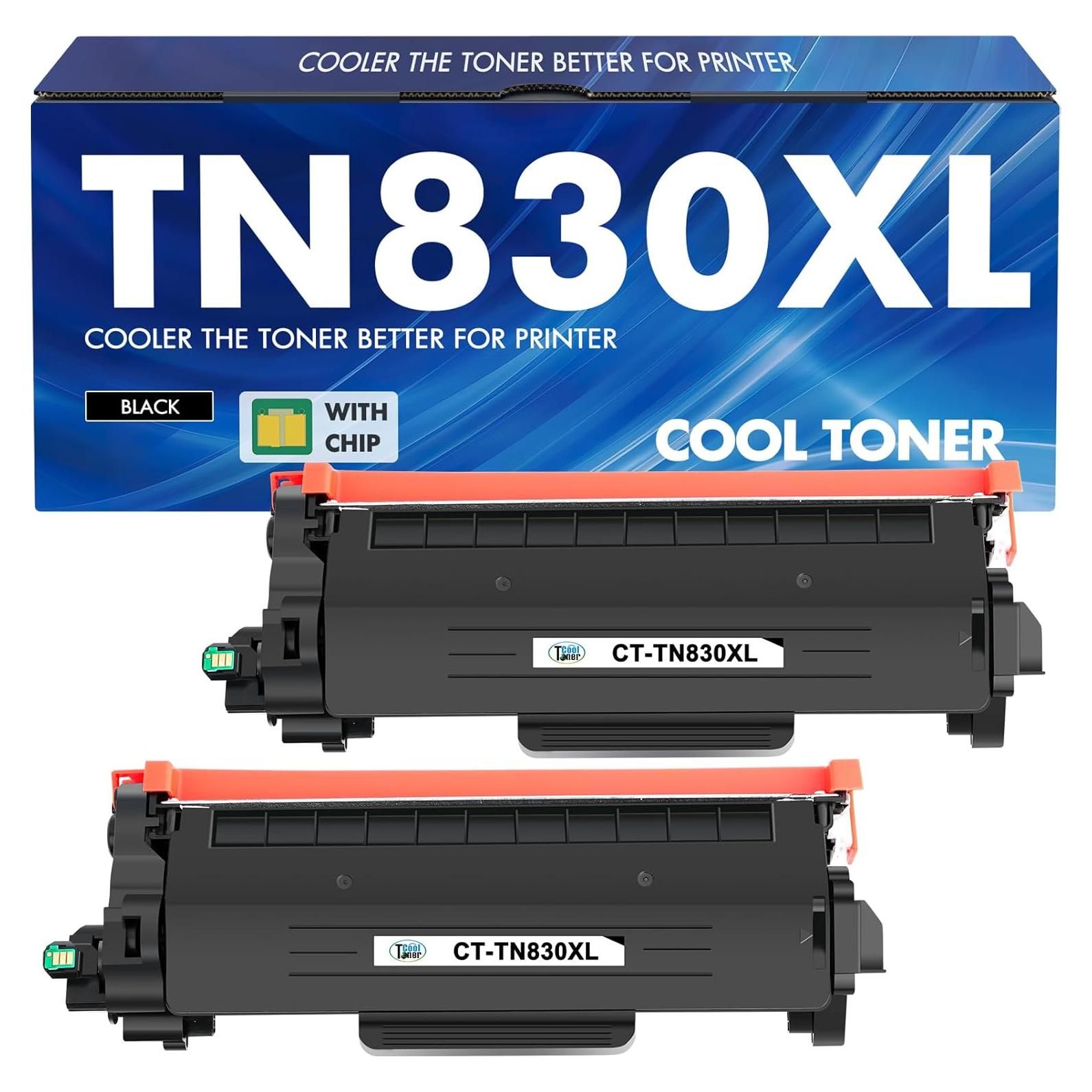 Cartucho de Tóner Cool Toner TN830XL Negro Paquete de 2
