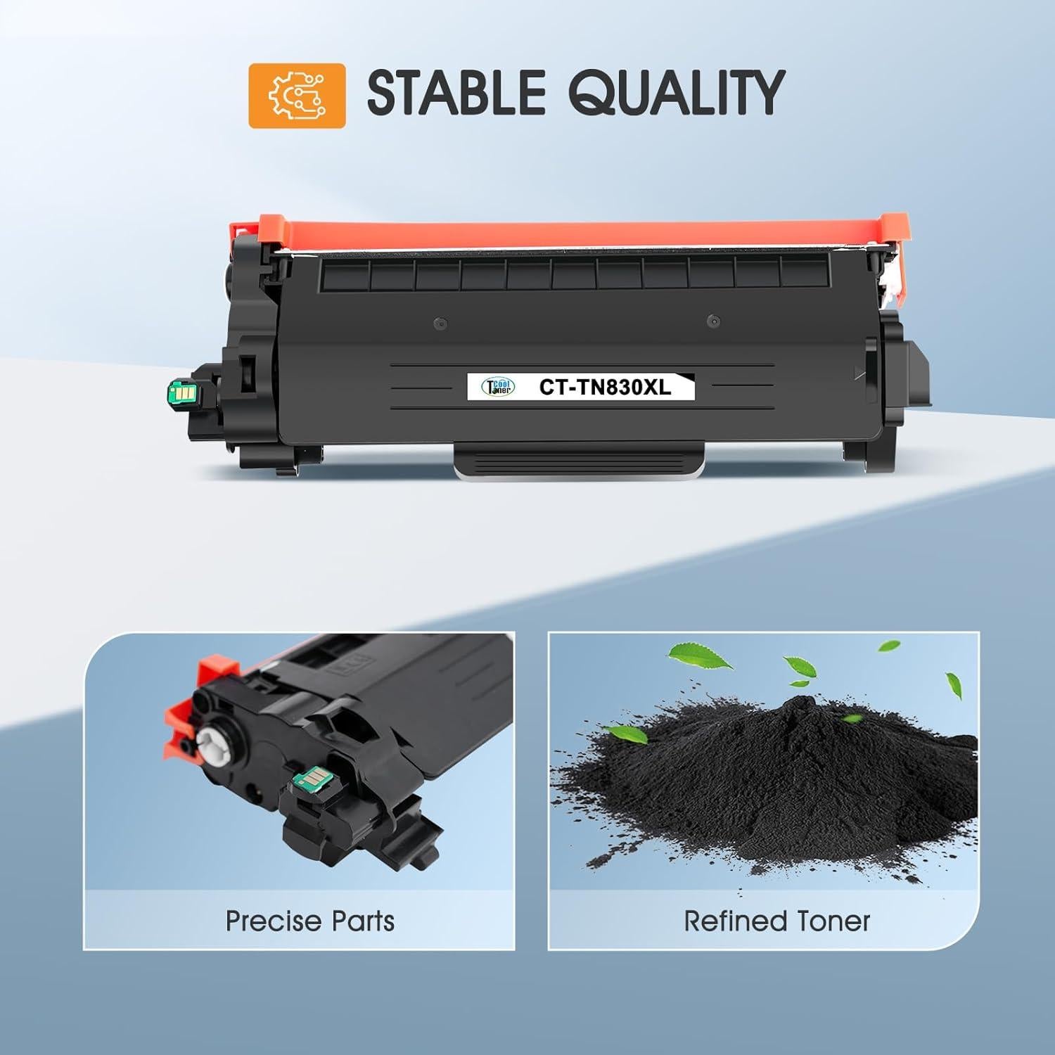 Cartucho de Tóner Cool Toner TN830XL Negro Paquete de 2