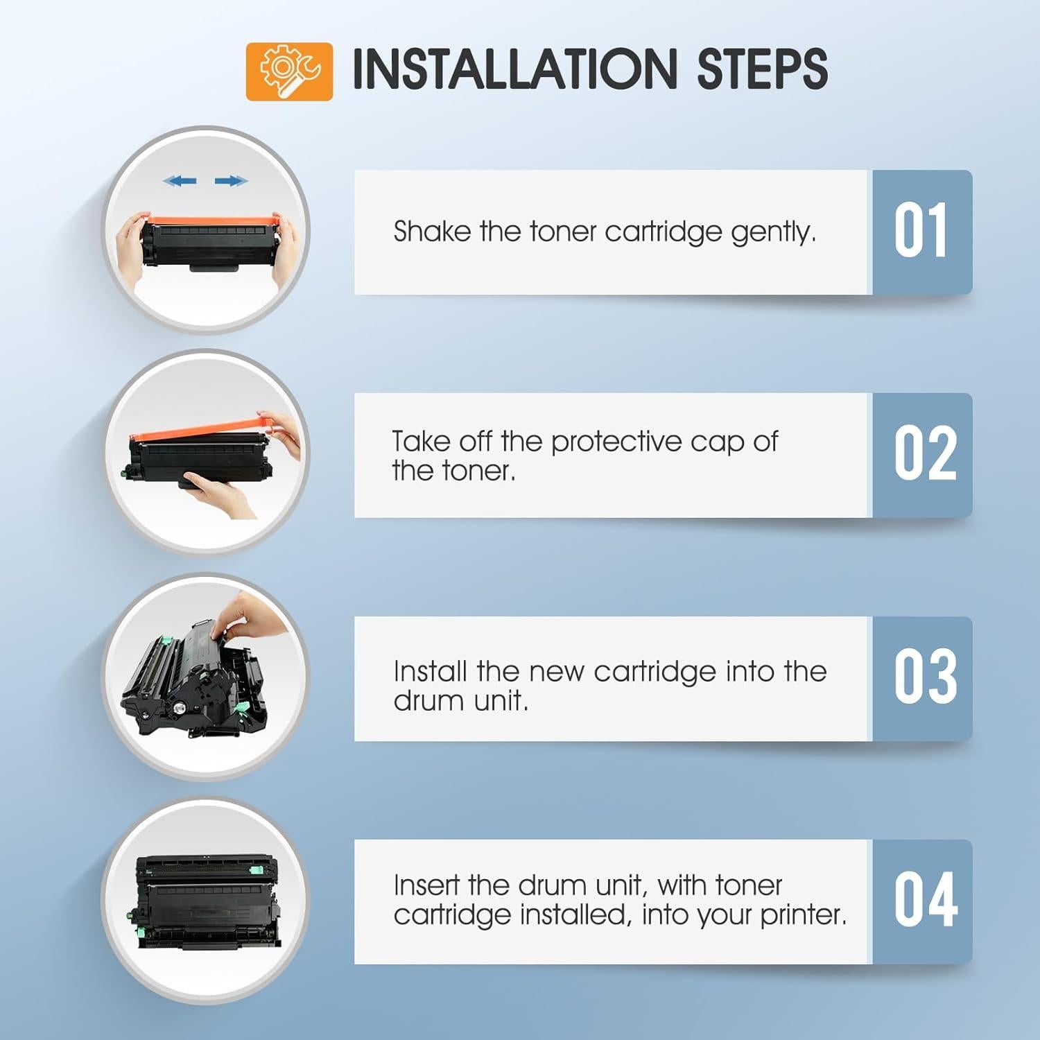 Tóner Negro Cool Toner TN830XL Compatible para Brother - 4 Paquete