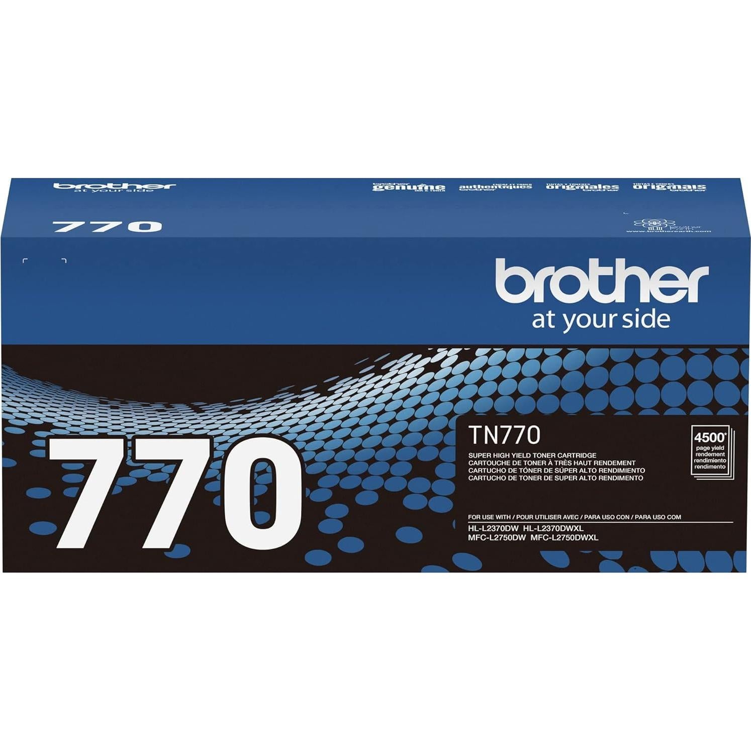 Cartucho de Tóner Brother TN-770 Negro para HL-L2370DW MFC-L2750DW