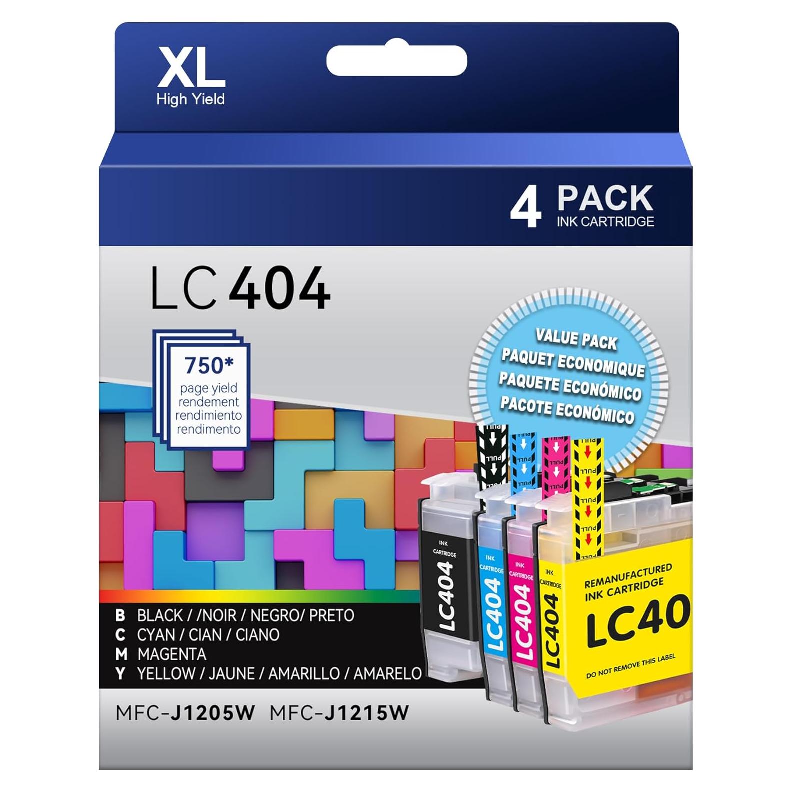 Cartuchos de tinta Valinkso LC404XL compatibles 4 colores