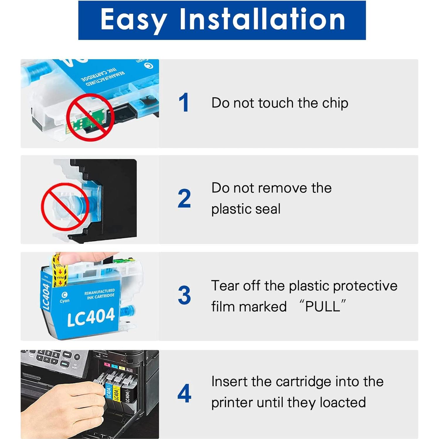 Cartuchos de tinta Valinkso LC404XL compatibles 4 colores