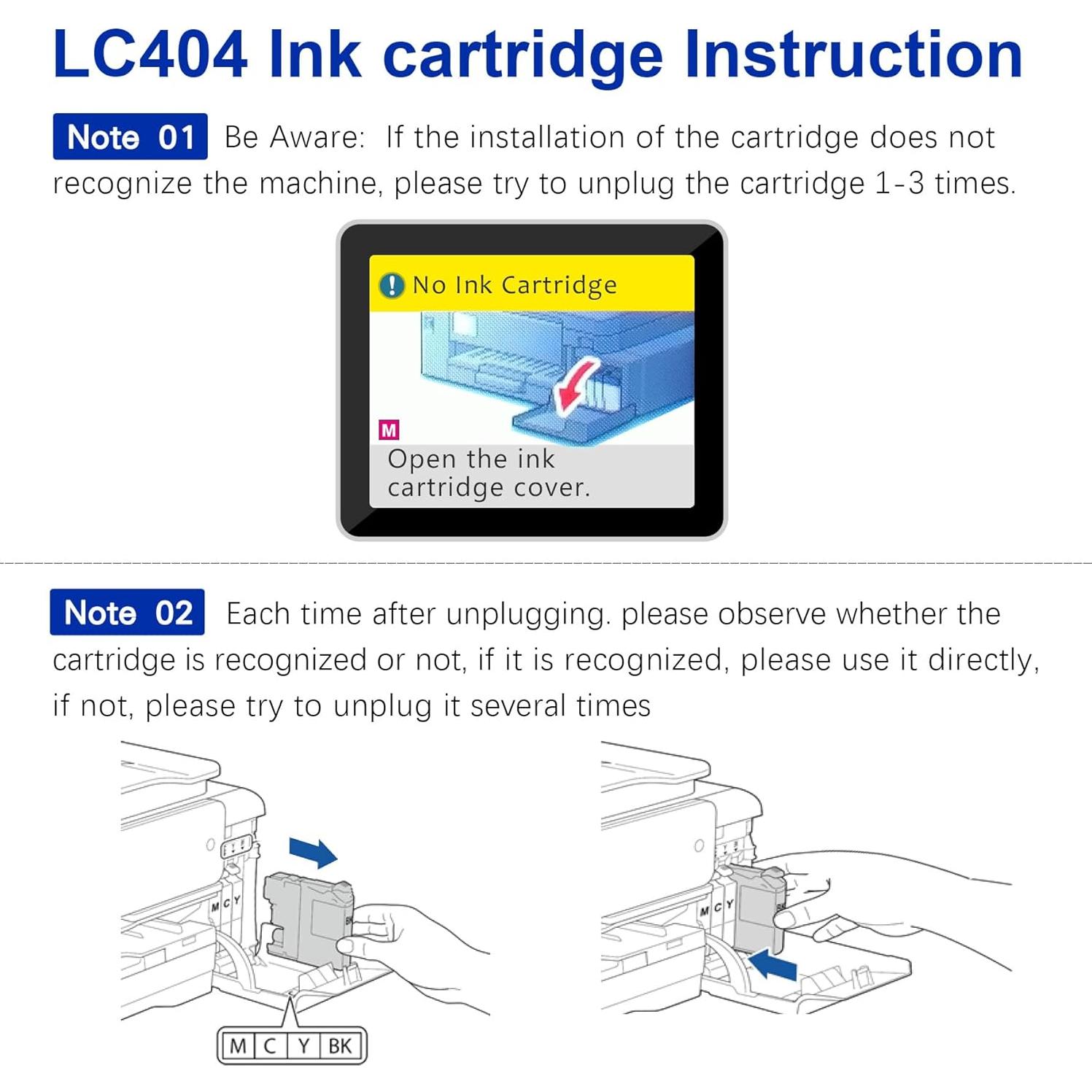 Cartuchos de tinta Valinkso LC404XL compatibles 4 colores