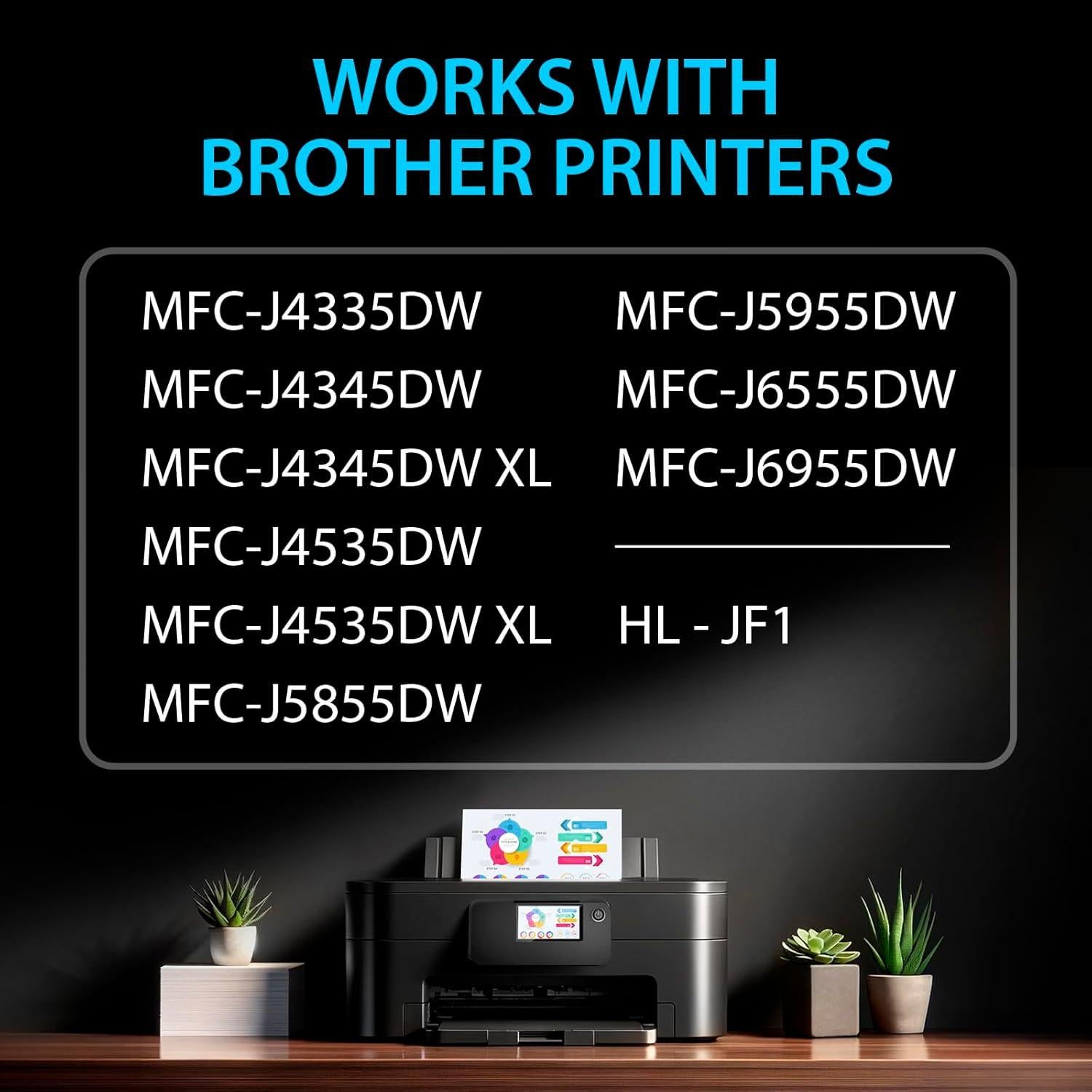 Cartuchos de tinta Smart Ink LC406XL para Brother - 4 Piezas