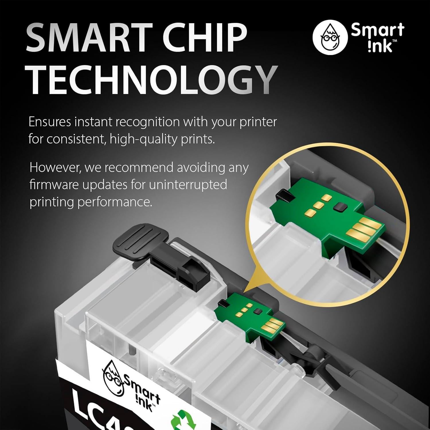 Cartuchos de tinta Smart Ink LC406XL para Brother - 4 Piezas