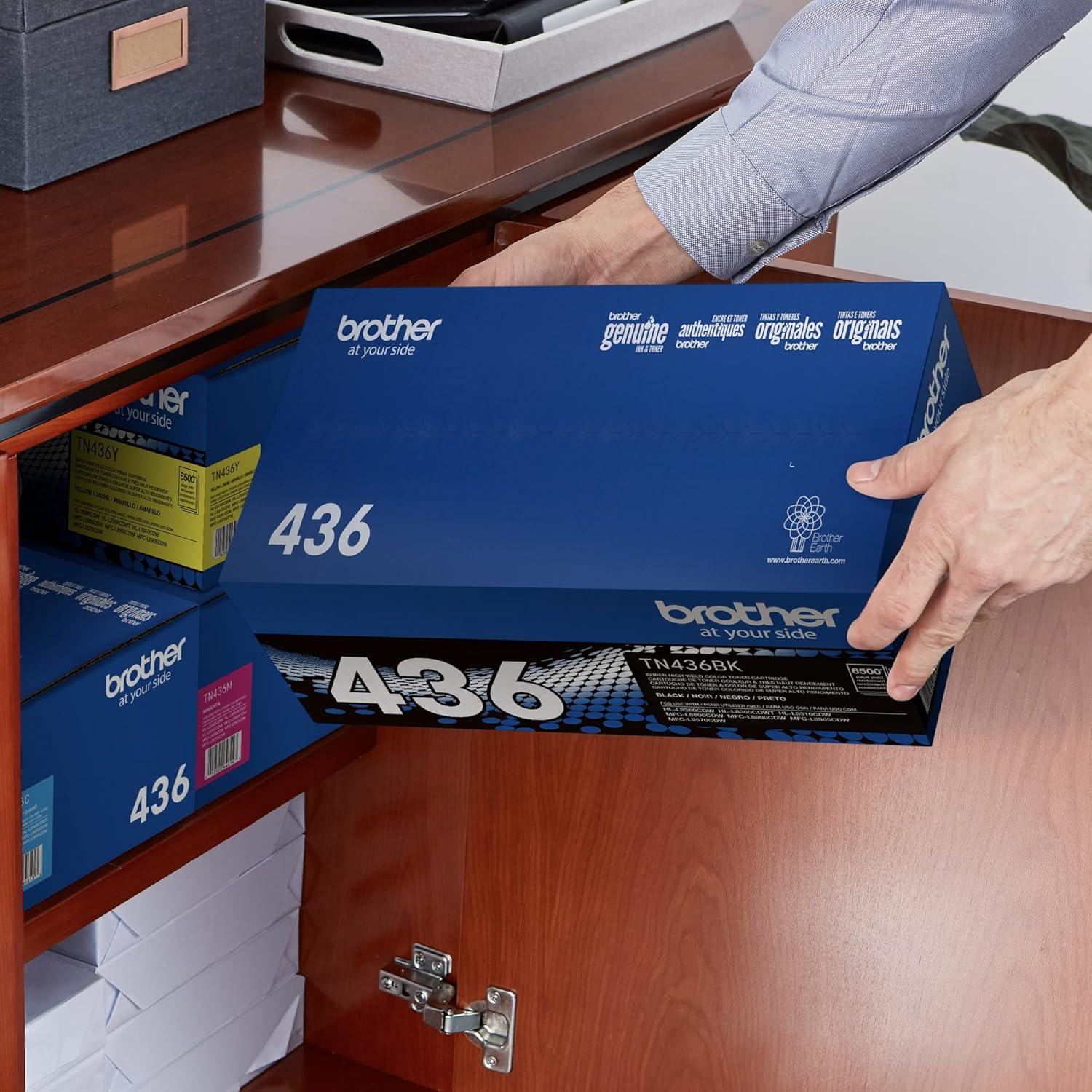 Tóner Brother TN436BK Alta Capacidad Negro 6500 Páginas