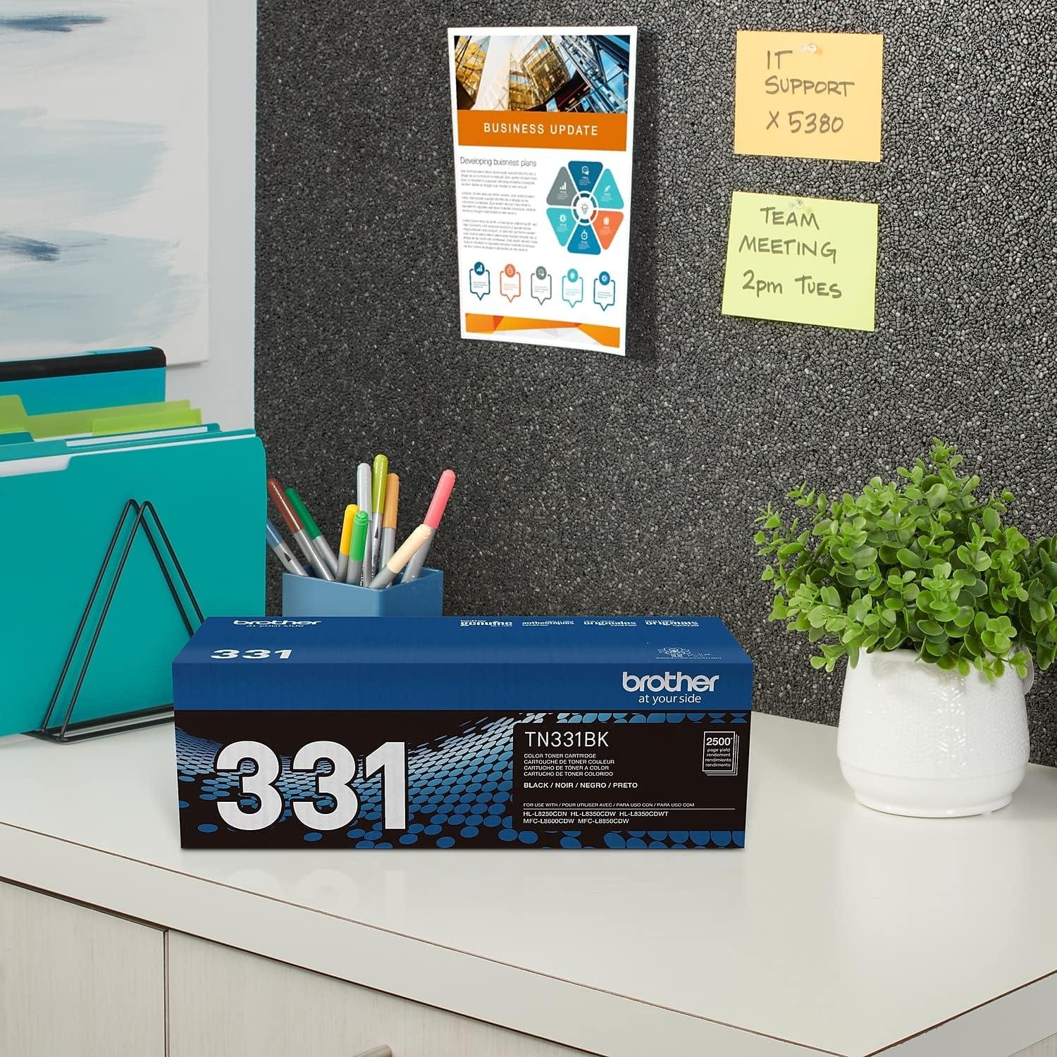 Cartucho de Tóner Negro Brother TN-331BK - Rinde 2500 Páginas