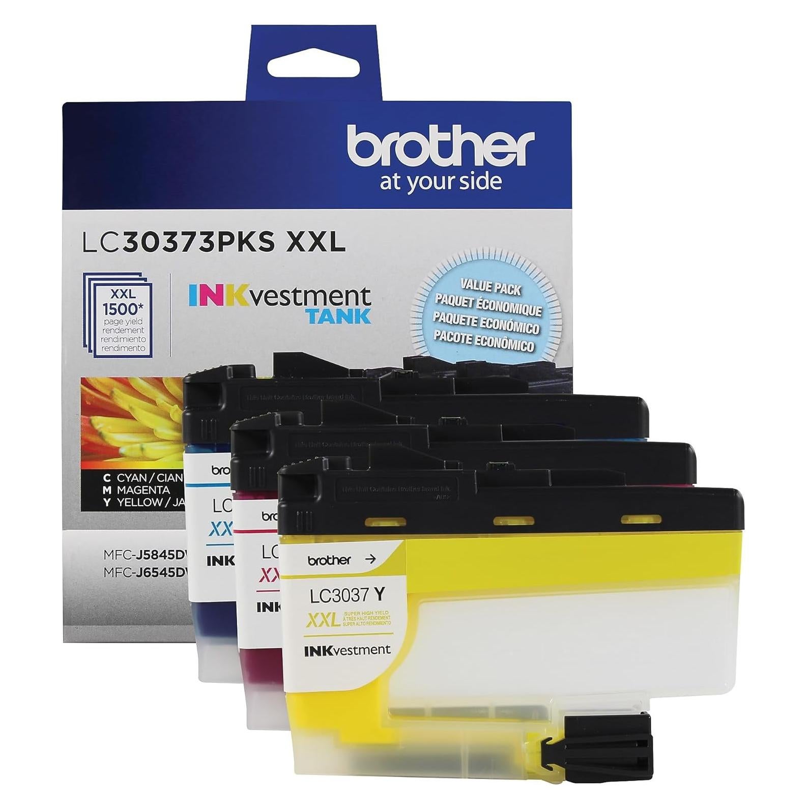 Cartuchos de Tinta Brother LC30373PKS - Paquete de 3 Colores