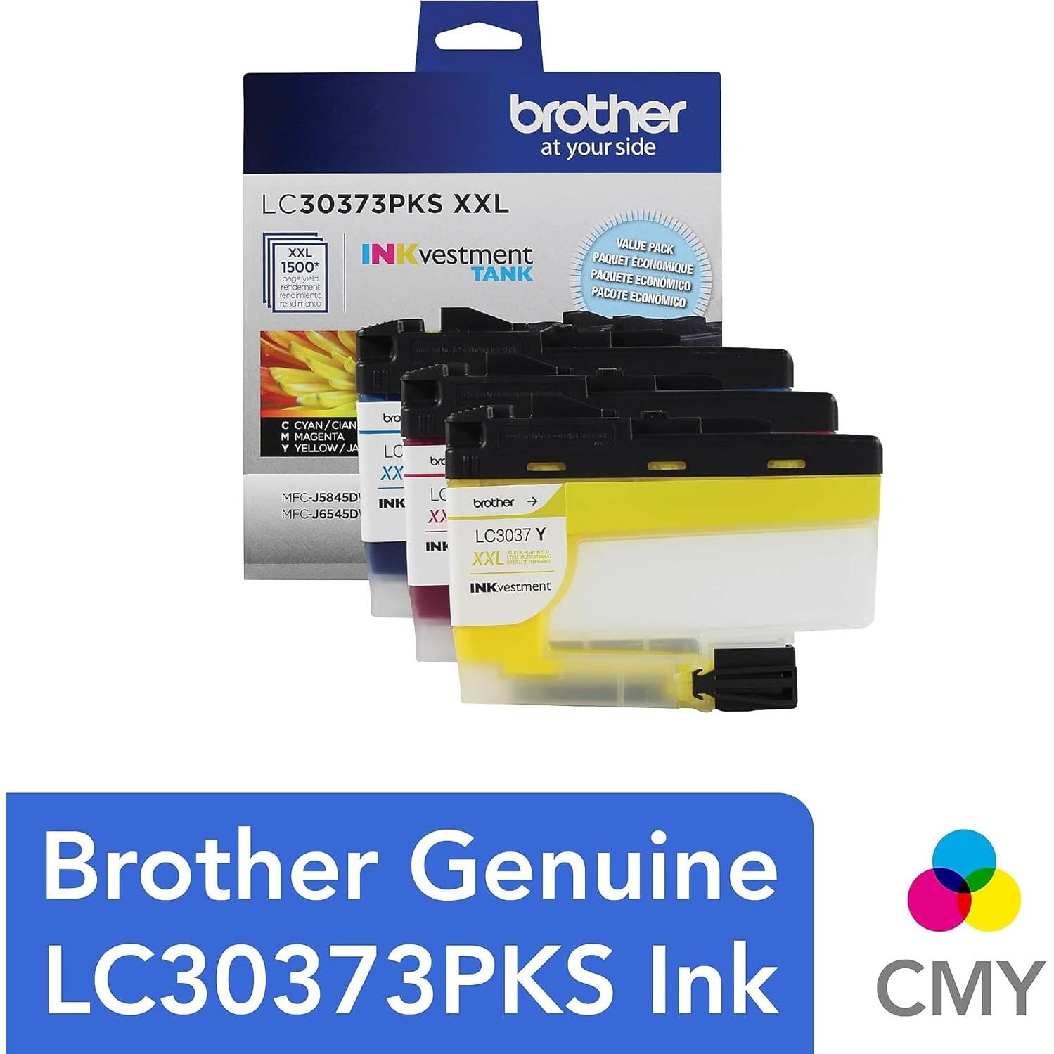 Cartuchos de Tinta Brother LC30373PKS - Paquete de 3 Colores