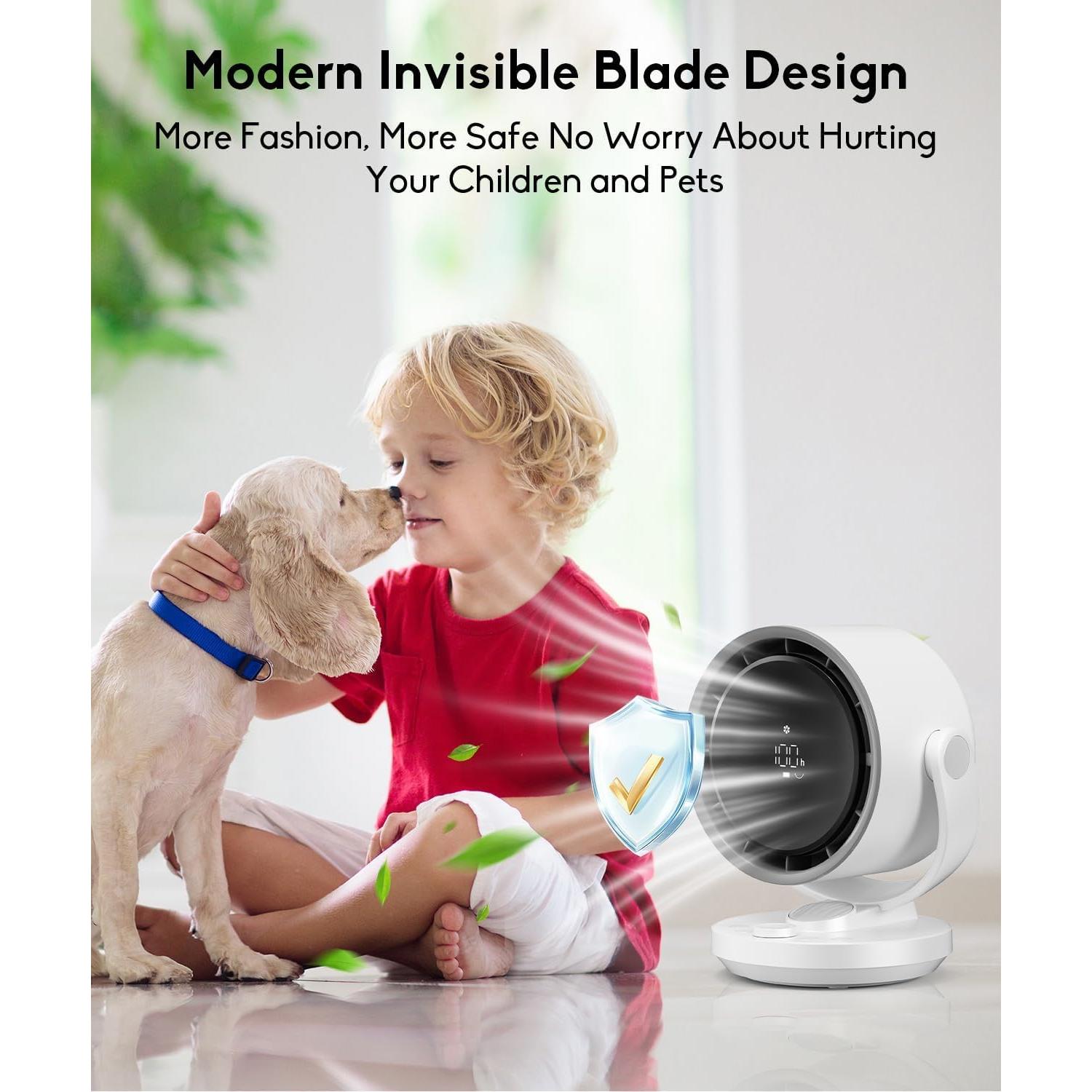 Ventilador de mesa let'me F15-WE 100 velocidades recargable