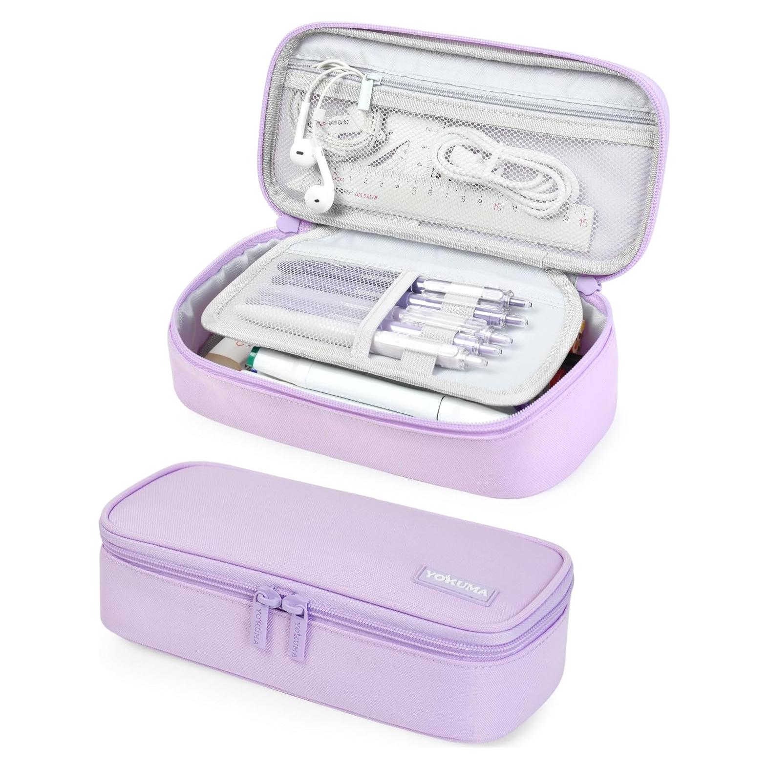 Estuche de Lápices YOKUMA Lila Gran Capacidad 23x12 cm
