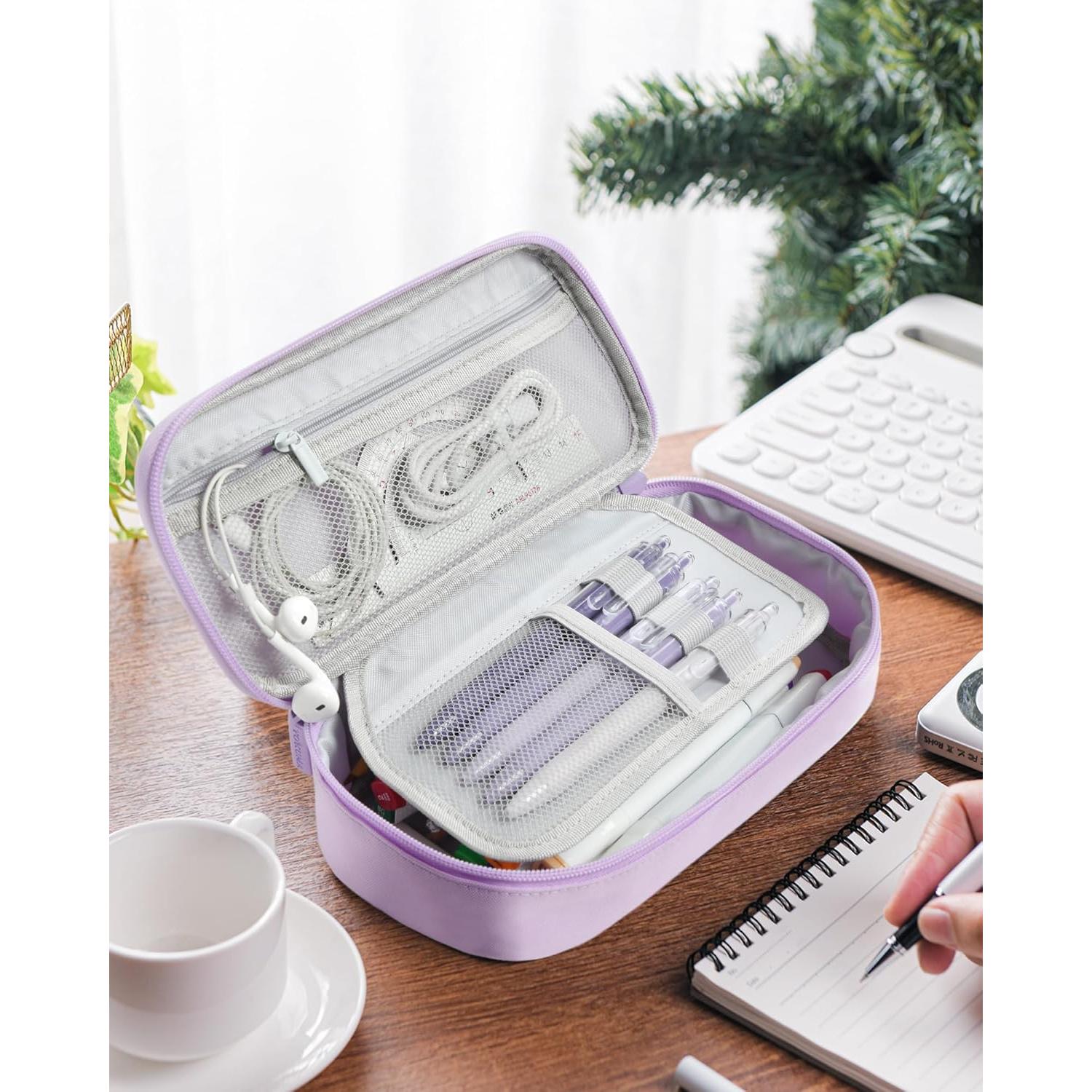 Estuche de Lápices YOKUMA Lila Gran Capacidad 23x12 cm