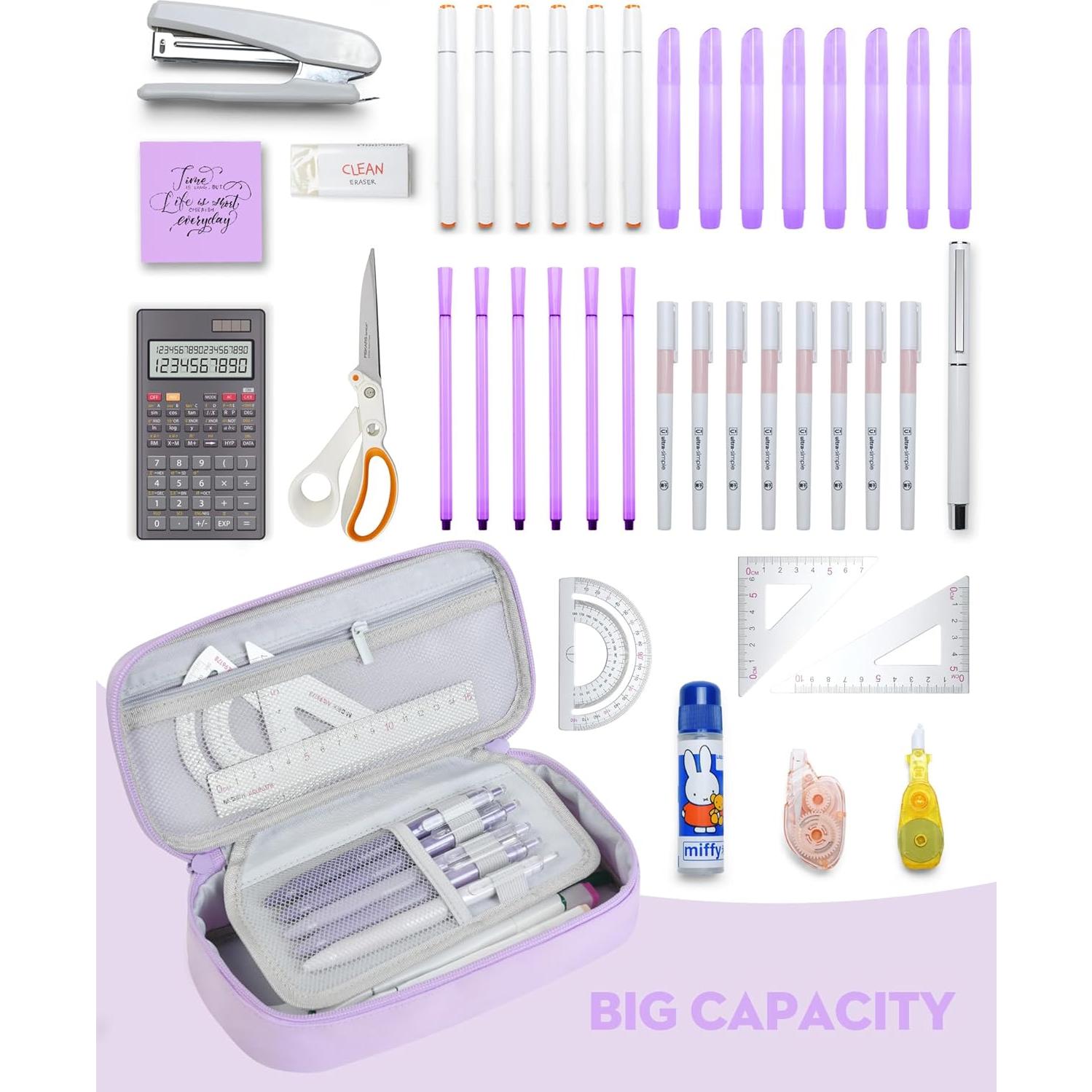 Estuche de Lápices YOKUMA Lila Gran Capacidad 23x12 cm