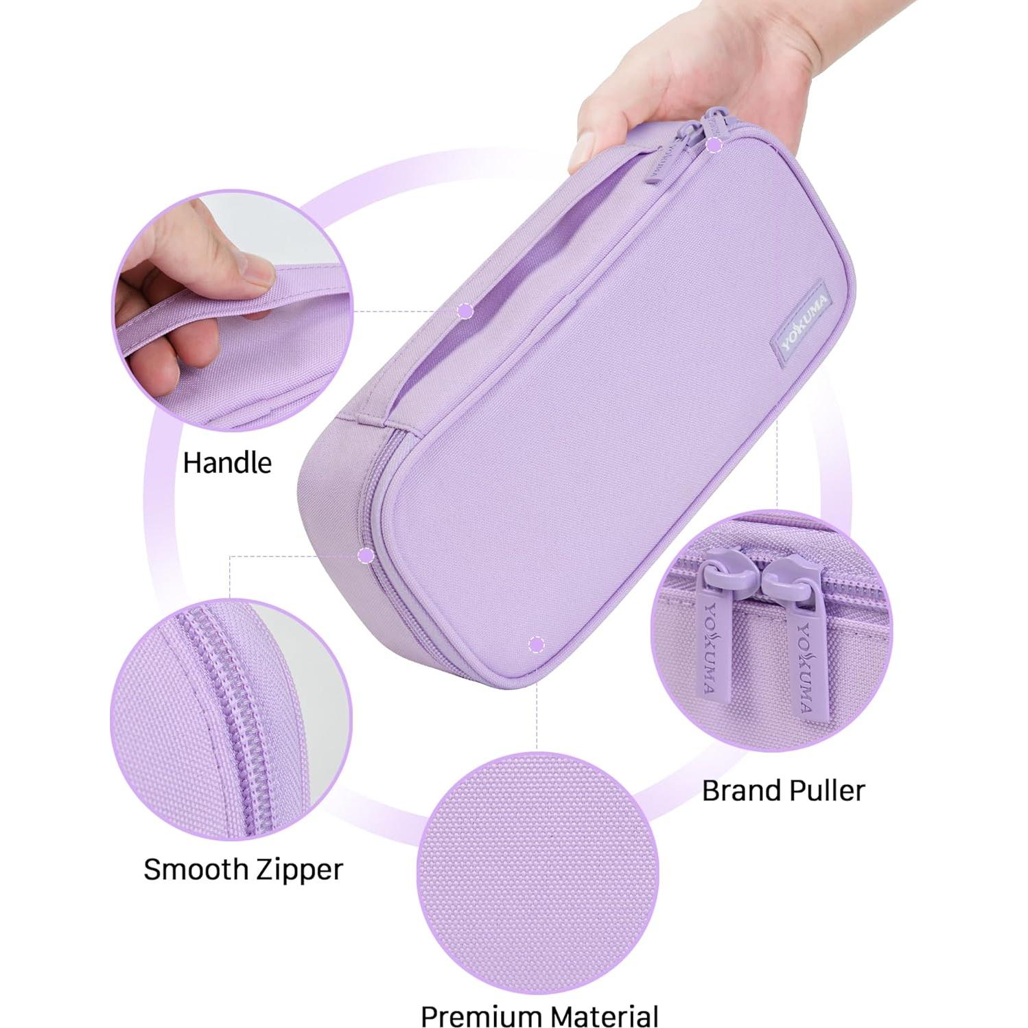 Estuche de Lápices YOKUMA Lila Gran Capacidad 23x12 cm
