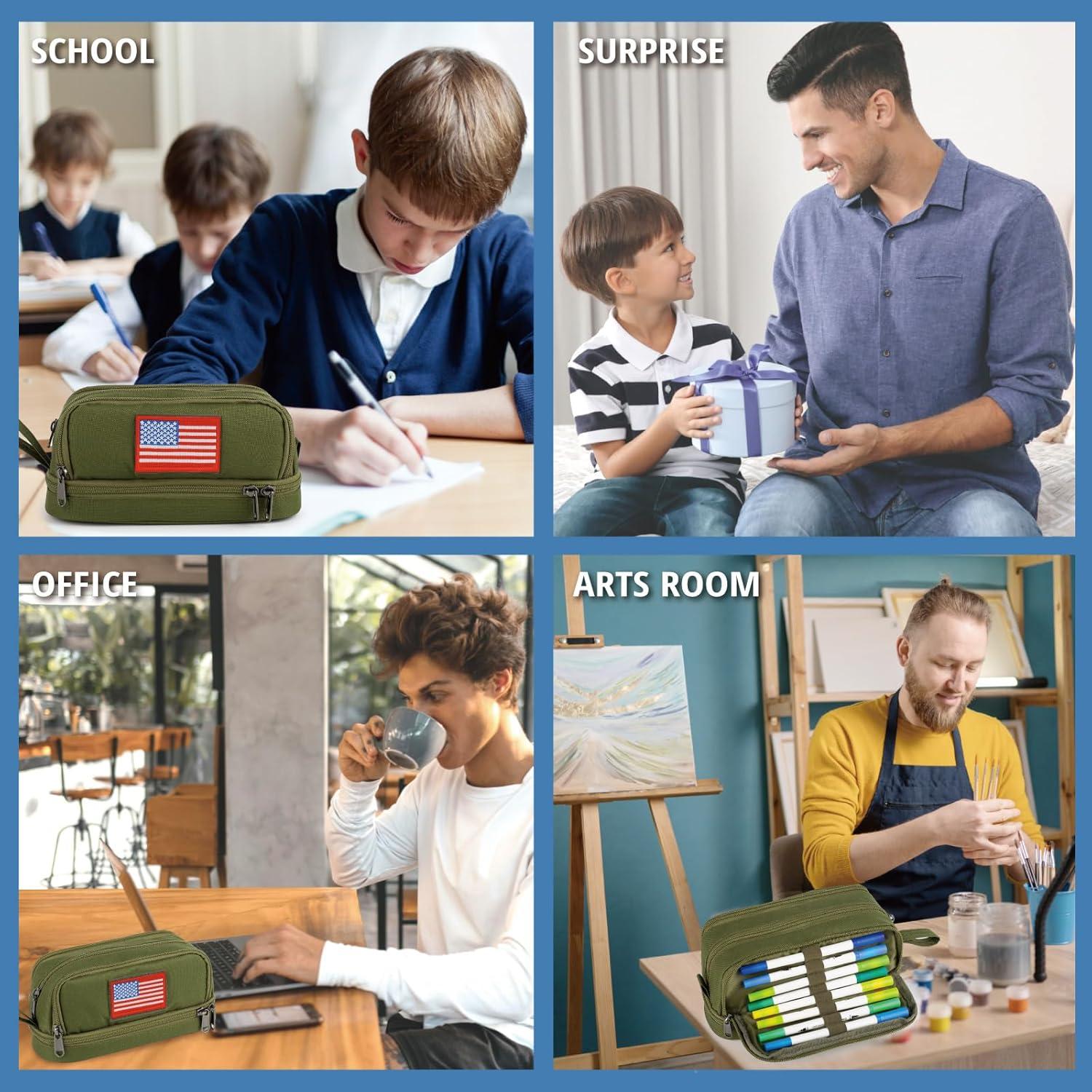 Estuche Táctico Atripack Verde 4 Compartimentos 31.8x22.5cm