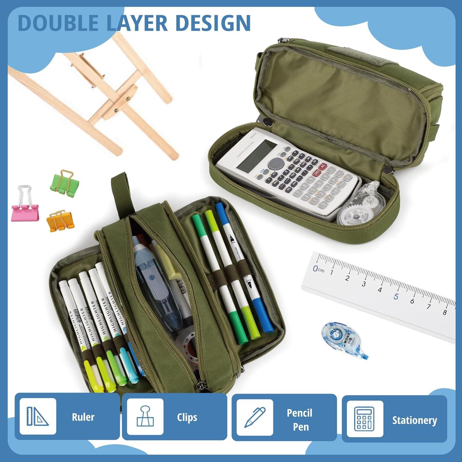 Estuche Táctico Atripack Verde 4 Compartimentos 31.8x22.5cm