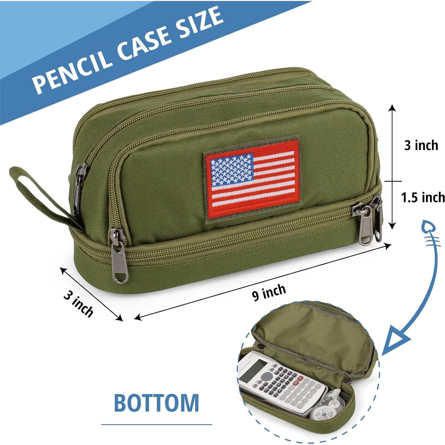 Estuche Táctico Atripack Verde 4 Compartimentos 31.8x22.5cm