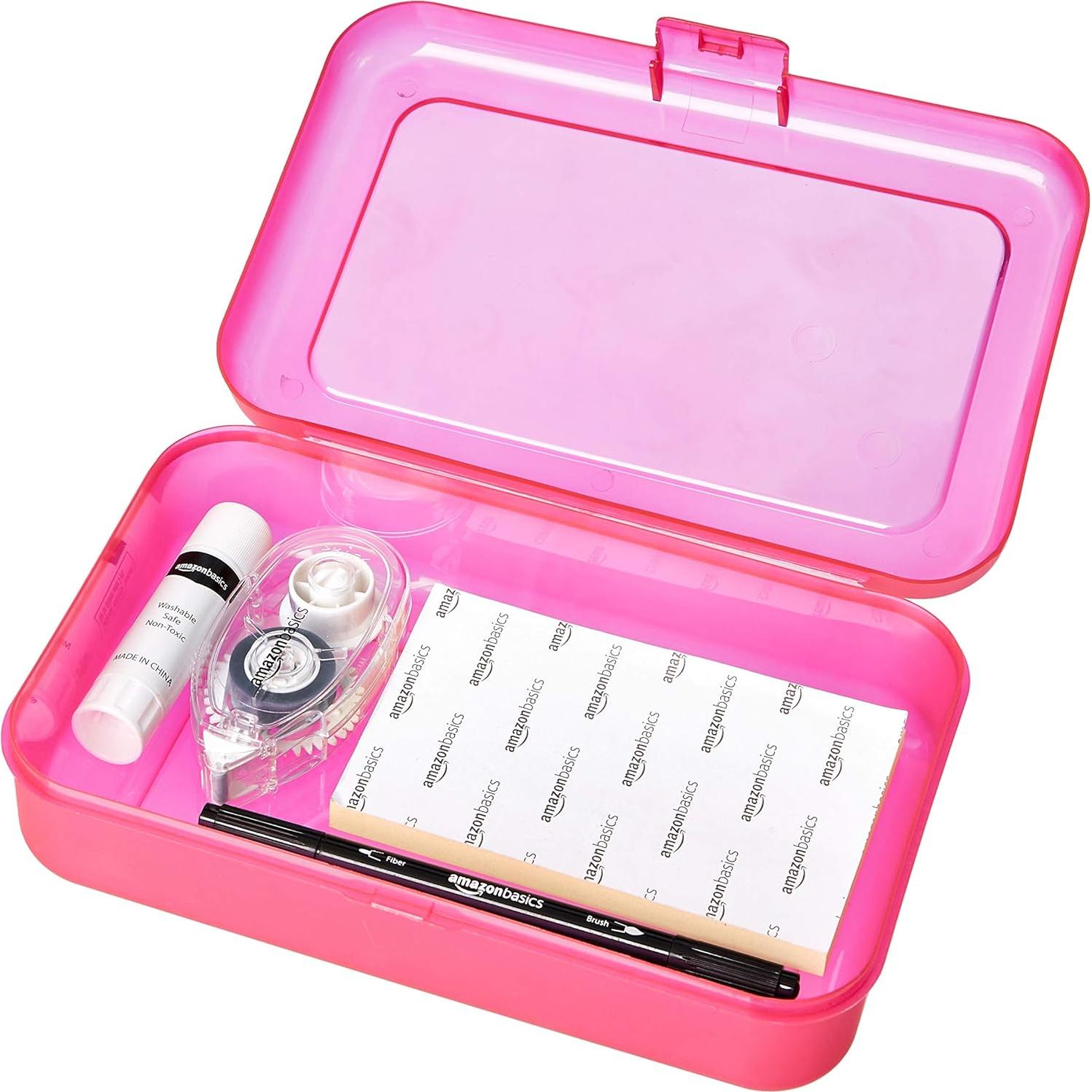 Caja de lápices Amazon Basics, paquete de 4, multicolor