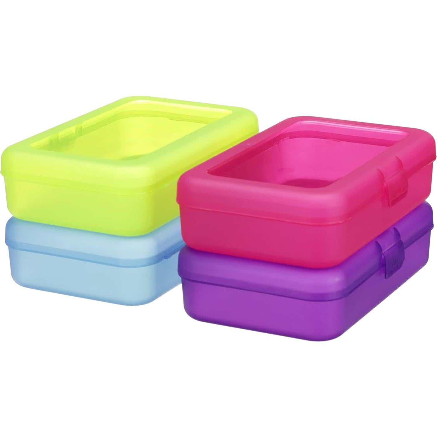 Caja de lápices Amazon Basics, paquete de 4, multicolor