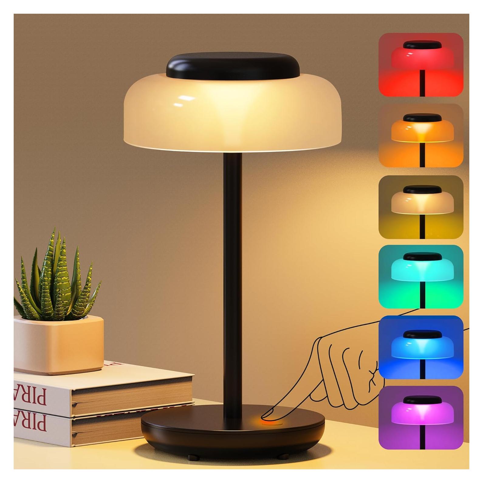 Lámpara de Mesa LED Inalámbrica Qimh 5000mAh Control Táctil