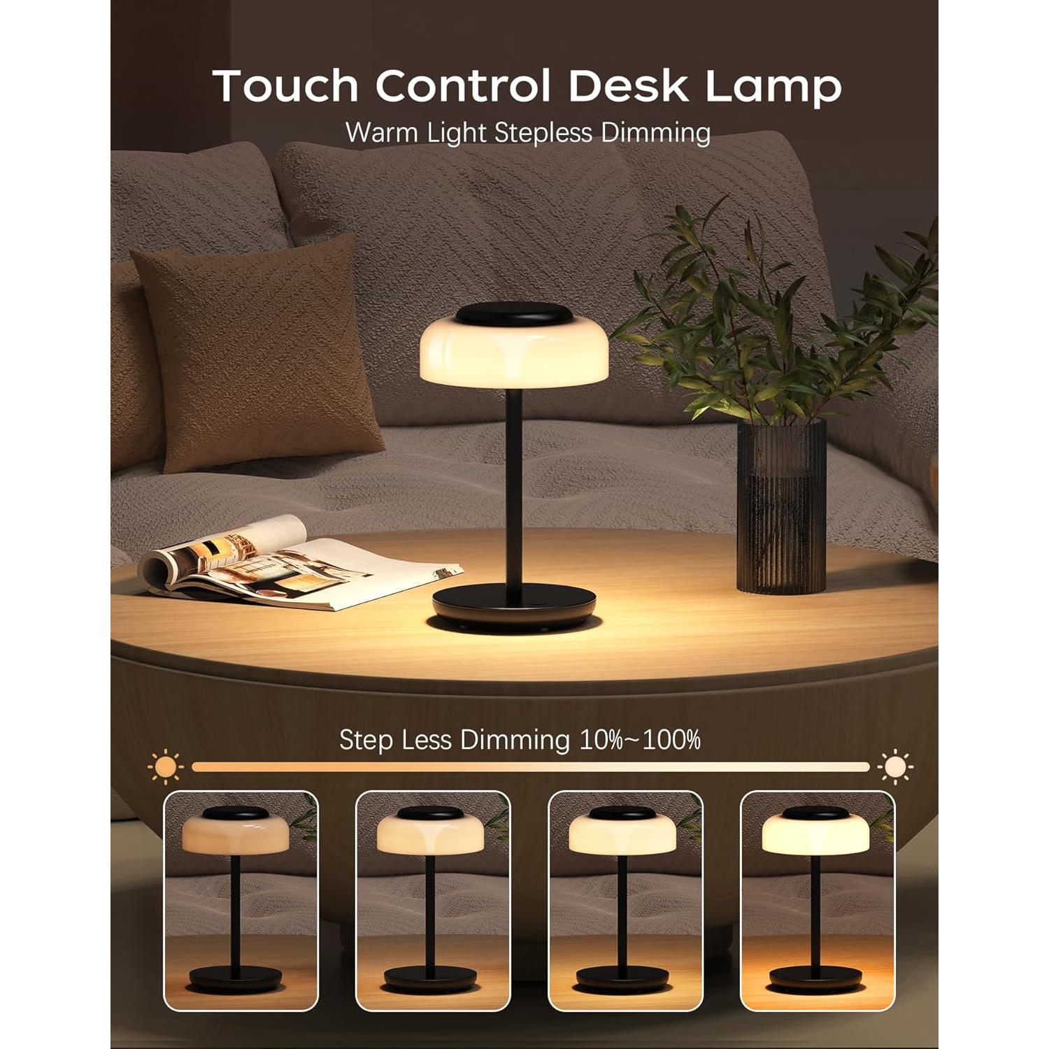 Lámpara de Mesa LED Inalámbrica Qimh 5000mAh Control Táctil