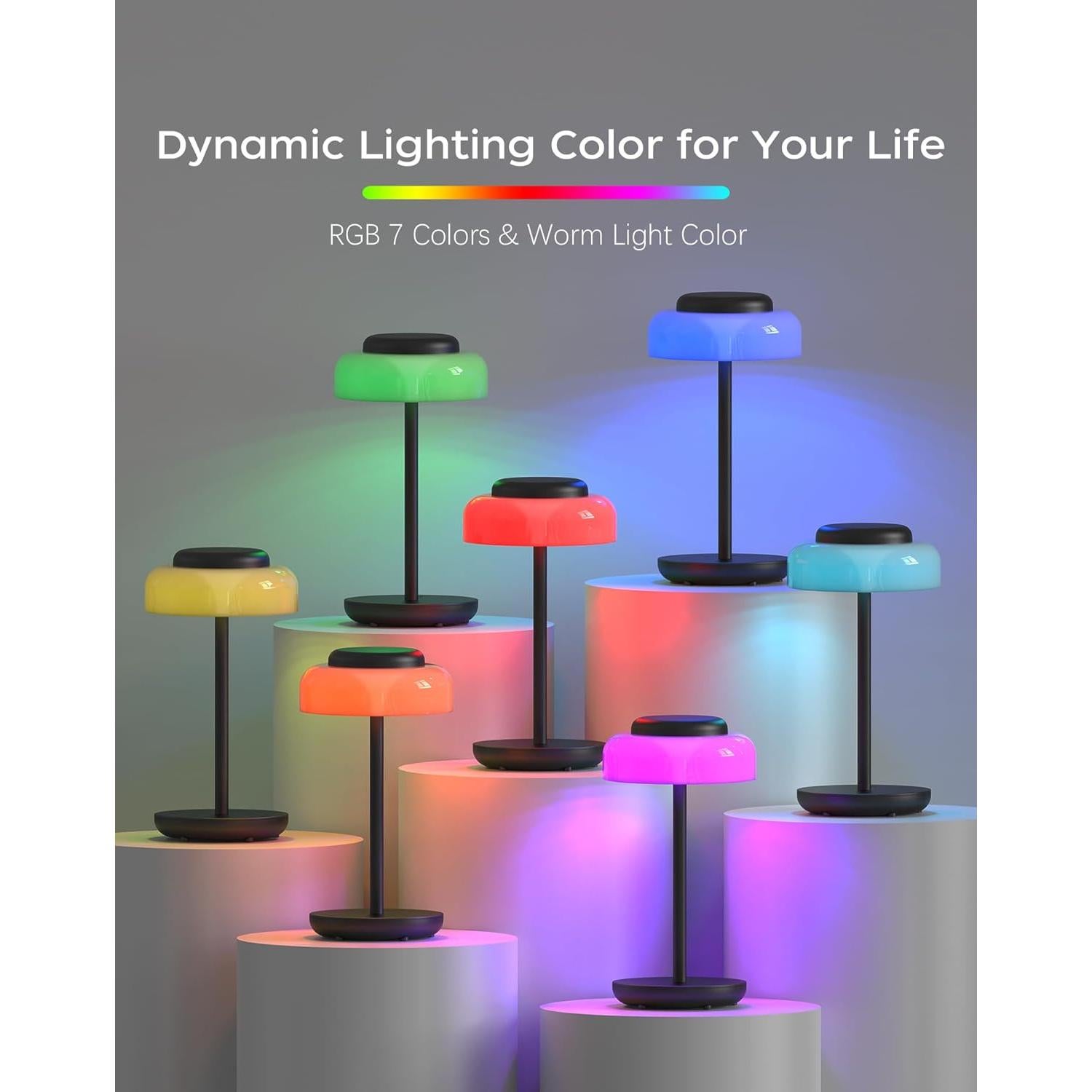 Lámpara de Mesa LED Inalámbrica Qimh 5000mAh Control Táctil