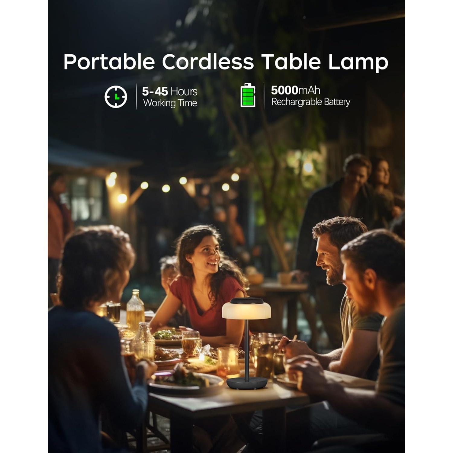 Lámpara de Mesa LED Inalámbrica Qimh 5000mAh Control Táctil