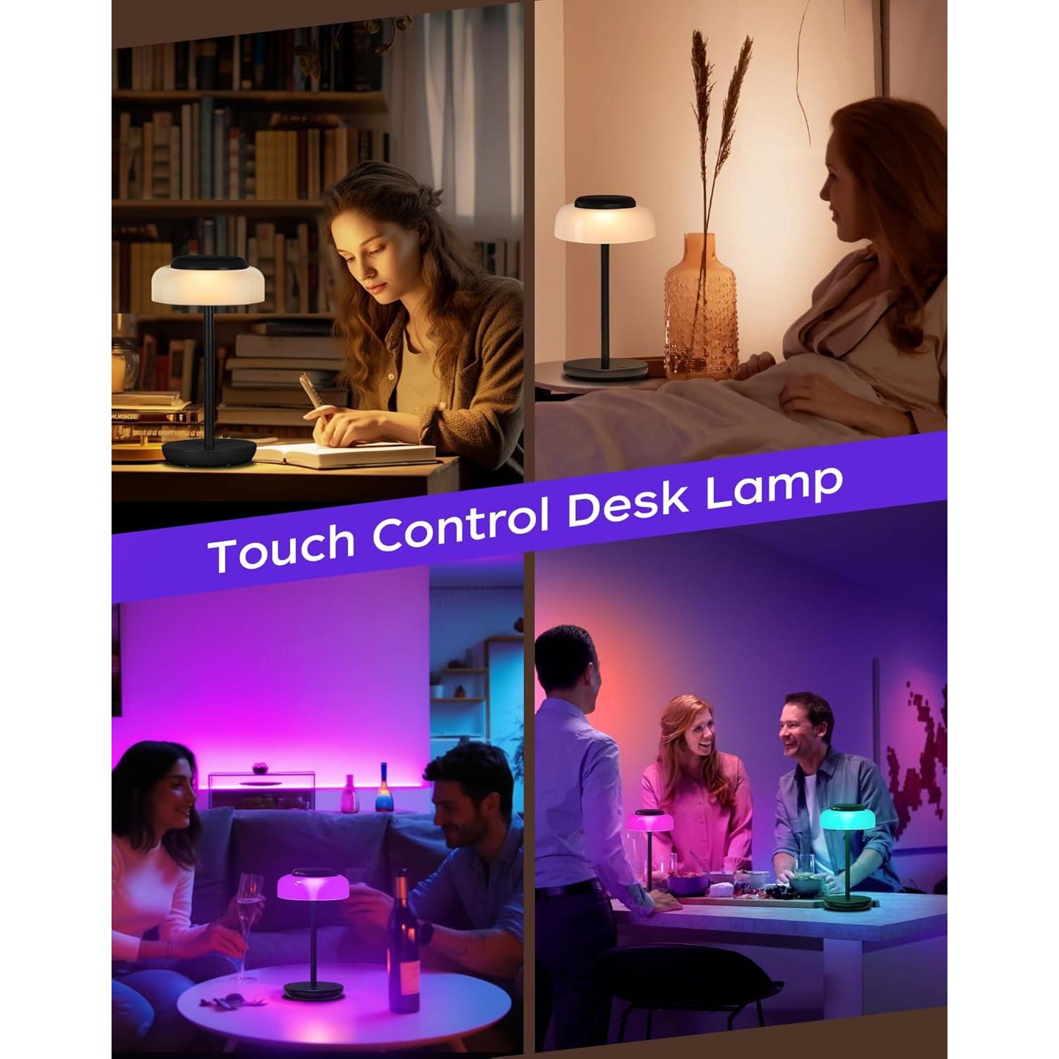 Lámpara de Mesa LED Inalámbrica Qimh 5000mAh Control Táctil